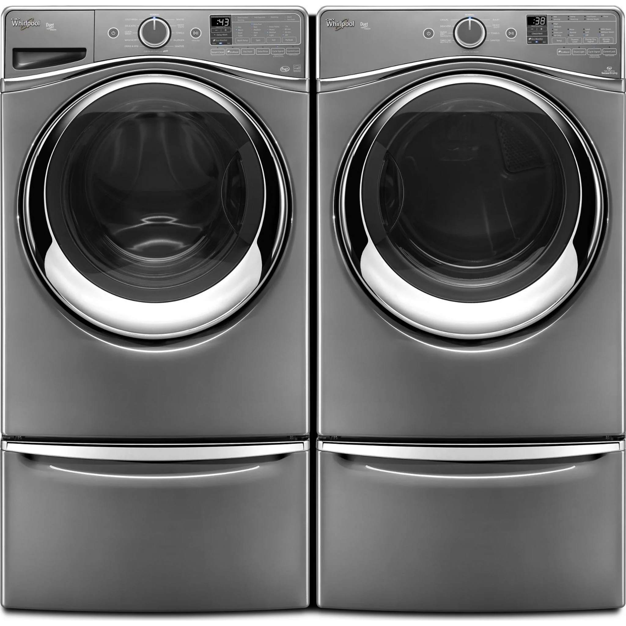 Whirlpool 15.5" (39.4 cm) Pedestal for Front Load Washer and Dryer with Storage -Chrome Shadow (XHPC155YC) - Image 85