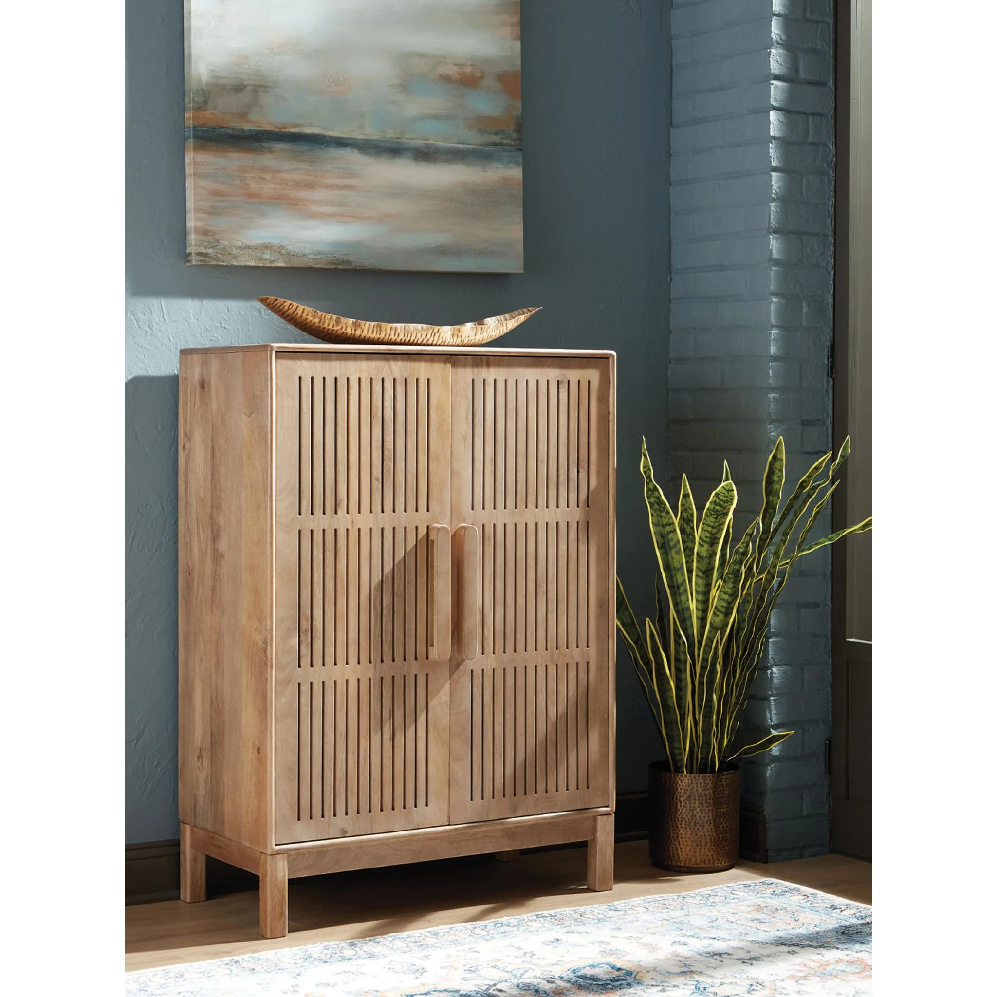 Pellamour Cabinet - Natural Brown - Image 2