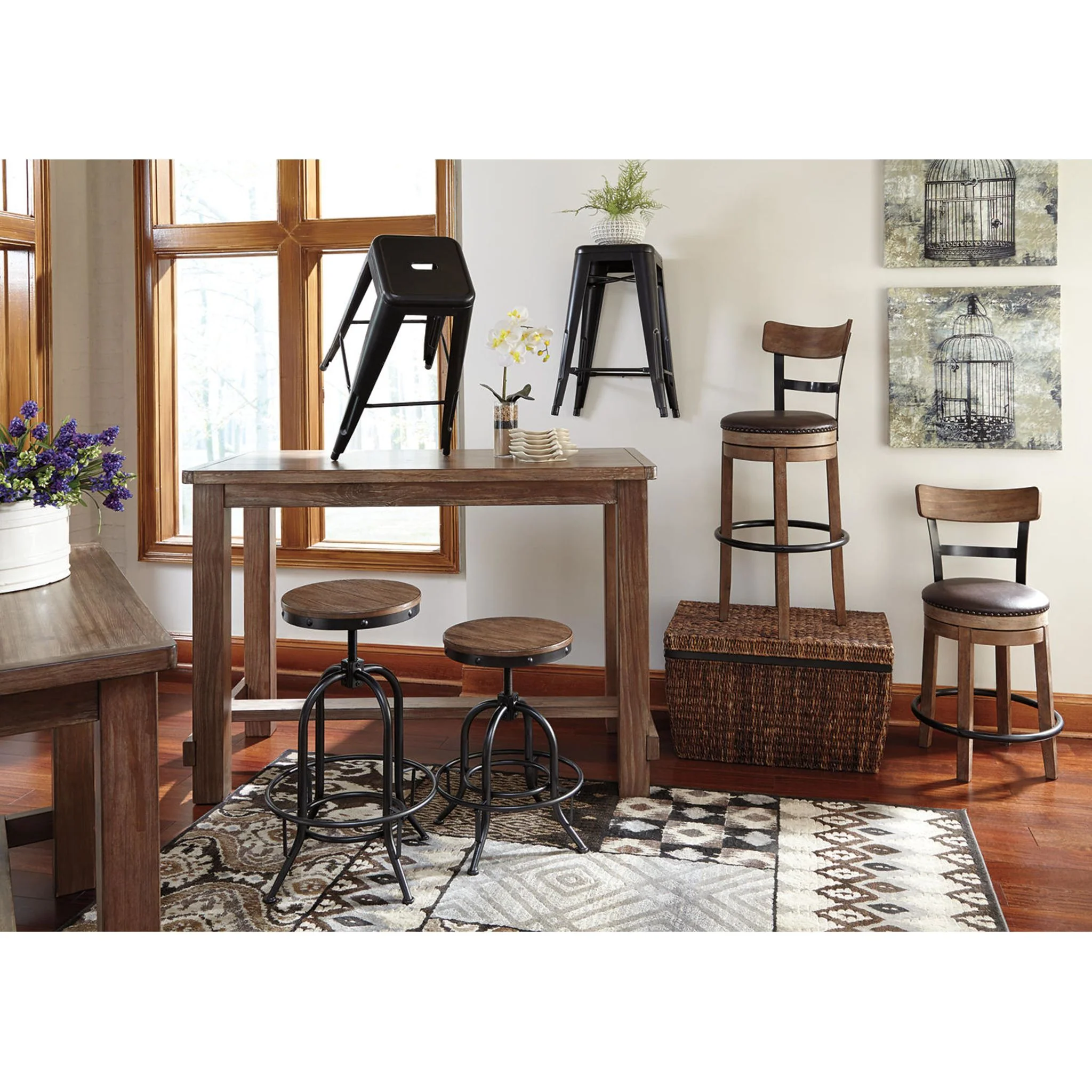 Pinnadel Bar Height Stool - Light Brown - (D542-130) - Image 14