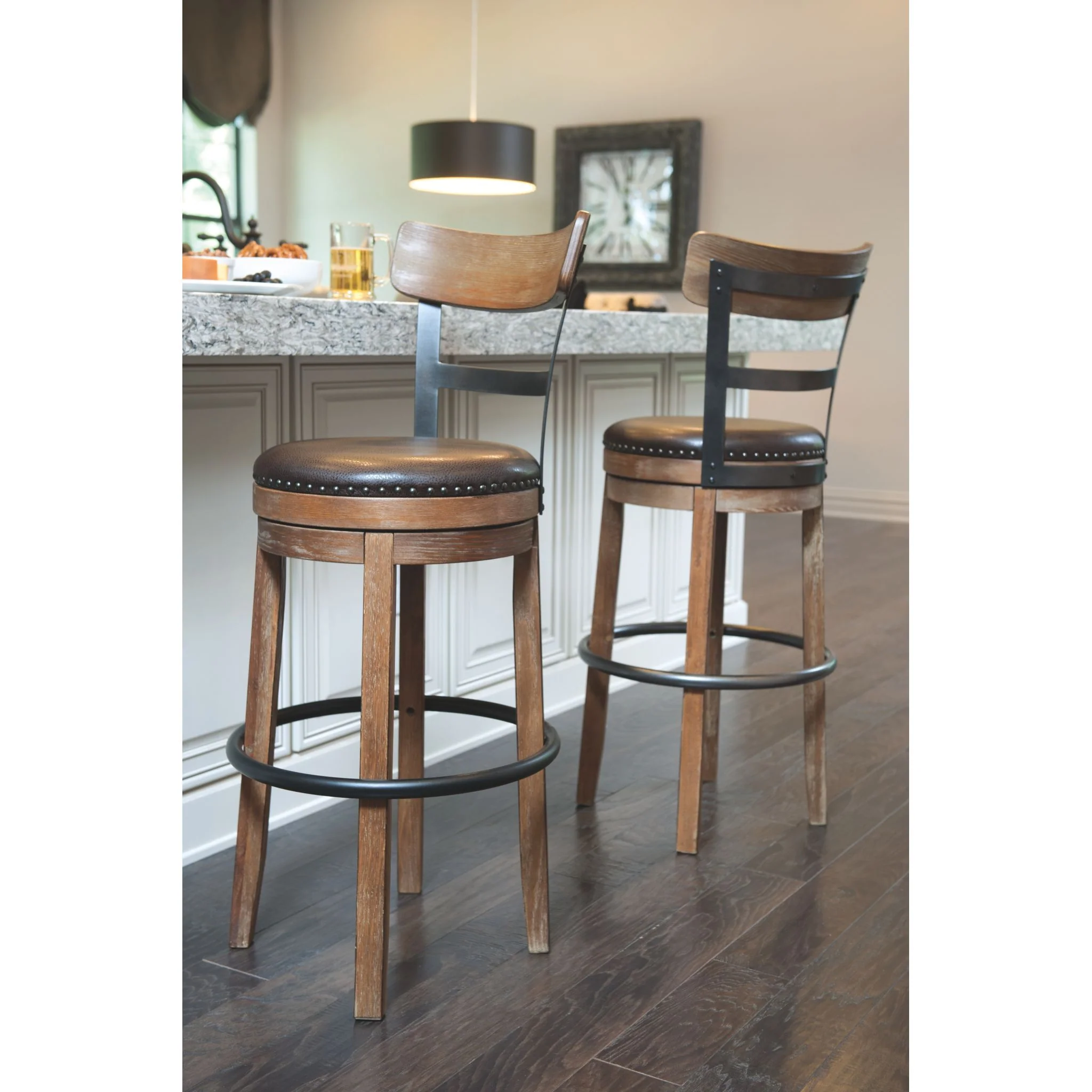 Pinnadel Bar Height Stool - Light Brown - (D542-130) - Image 7
