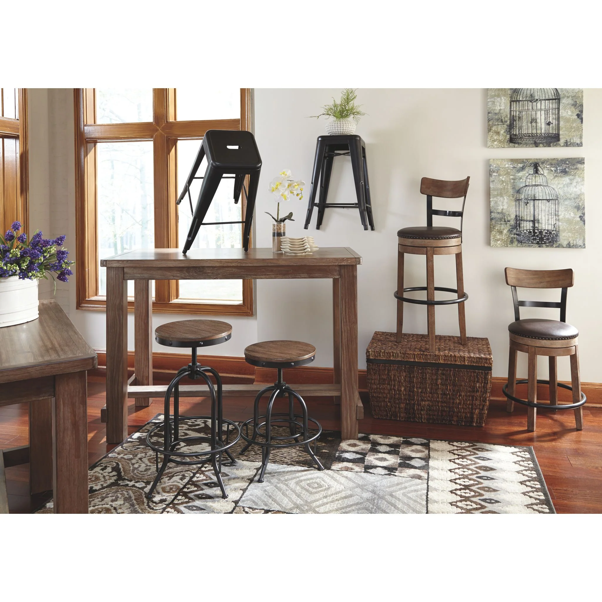 Pinnadel Bar Height Stool - Light Brown - (D542-130) - Image 8