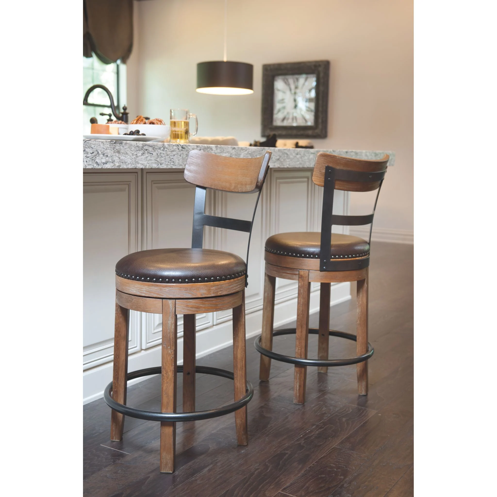 Pinnadel Counter Height Stool - Light Brown - (D542-124) - Image 6