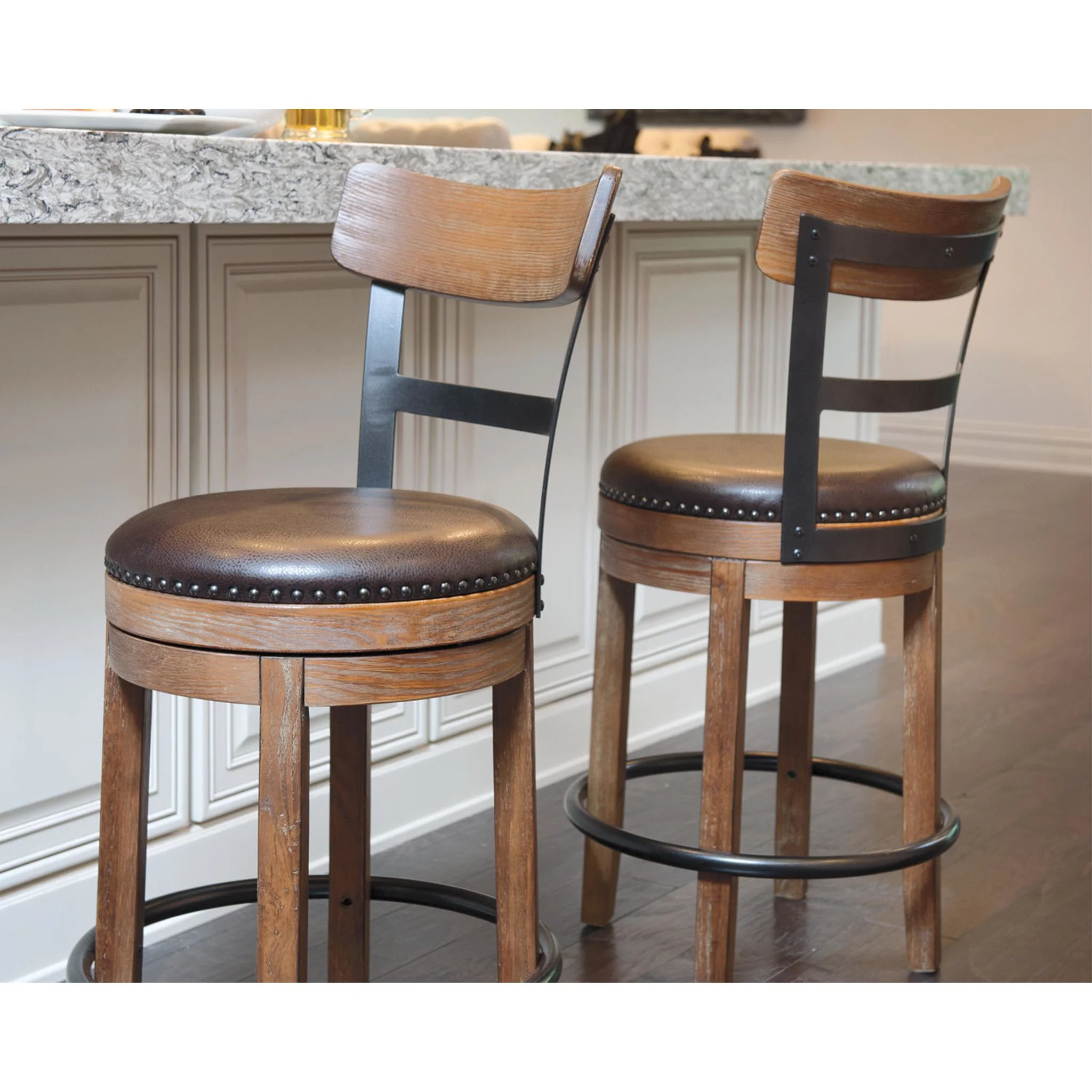 Pinnadel Counter Height Stool - Light Brown - (D542-124) - Image 7