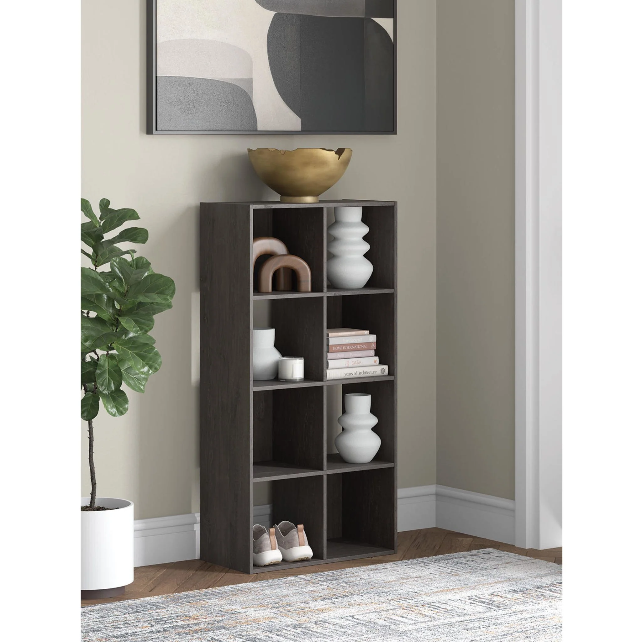 Piperton Bookcase - Charcoal - Image 2