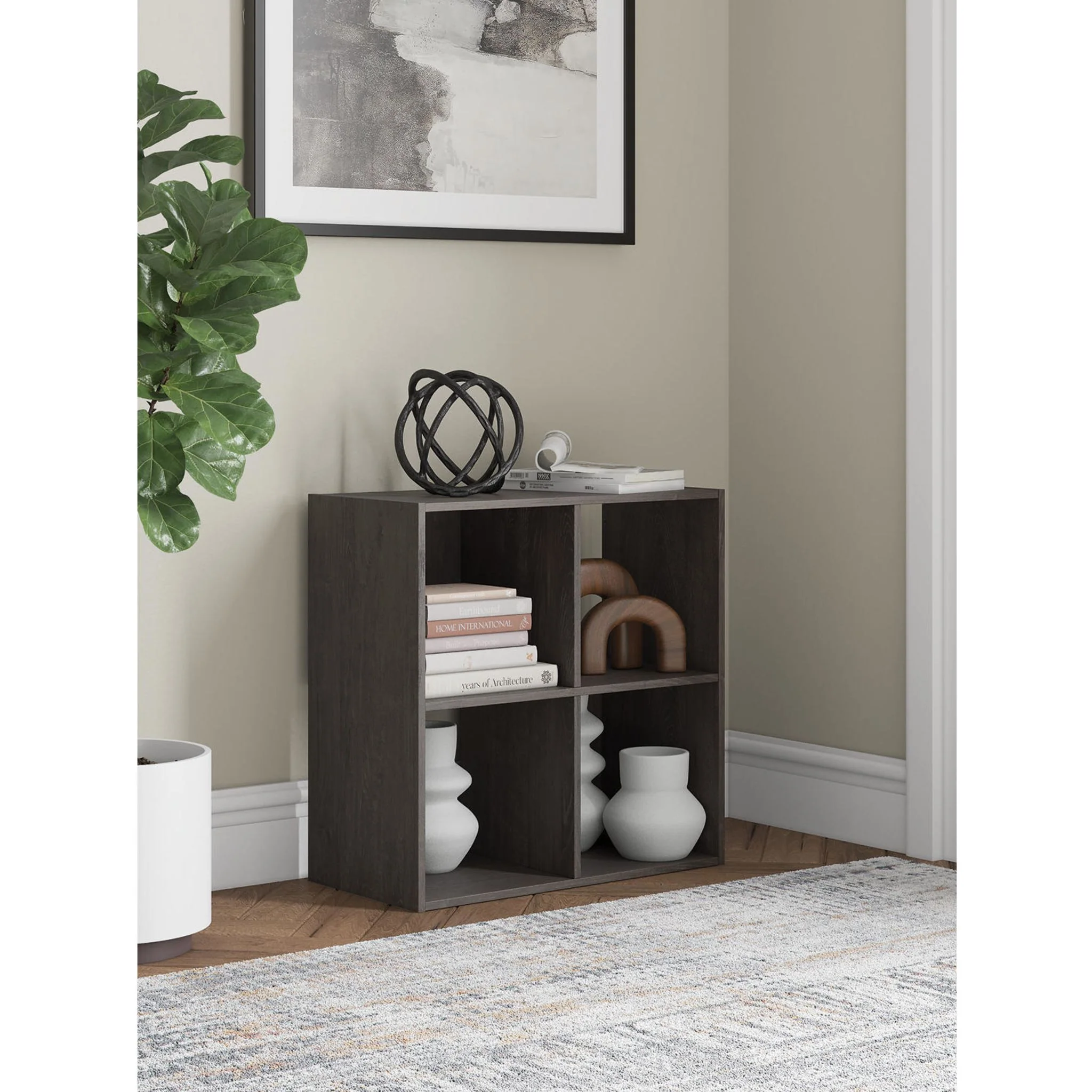 Piperton Bookcase - Charcoal - Image 2
