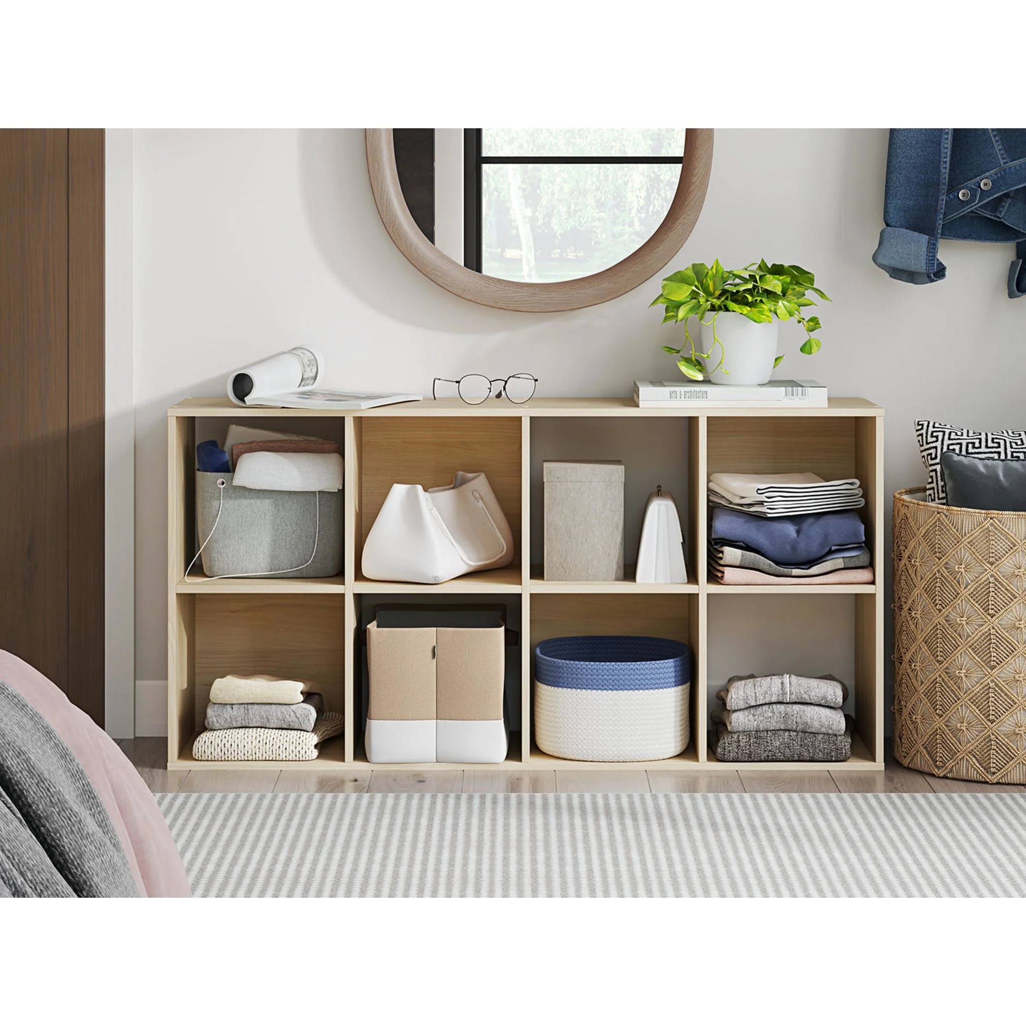 Piperton Eight Cube Organizer Bookcase - Image 3
