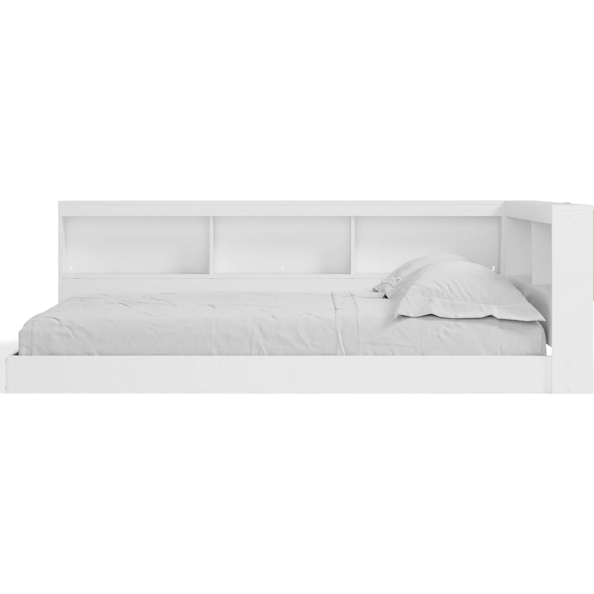 Piperton Full Bookcase Storage Bed - White - Image 4
