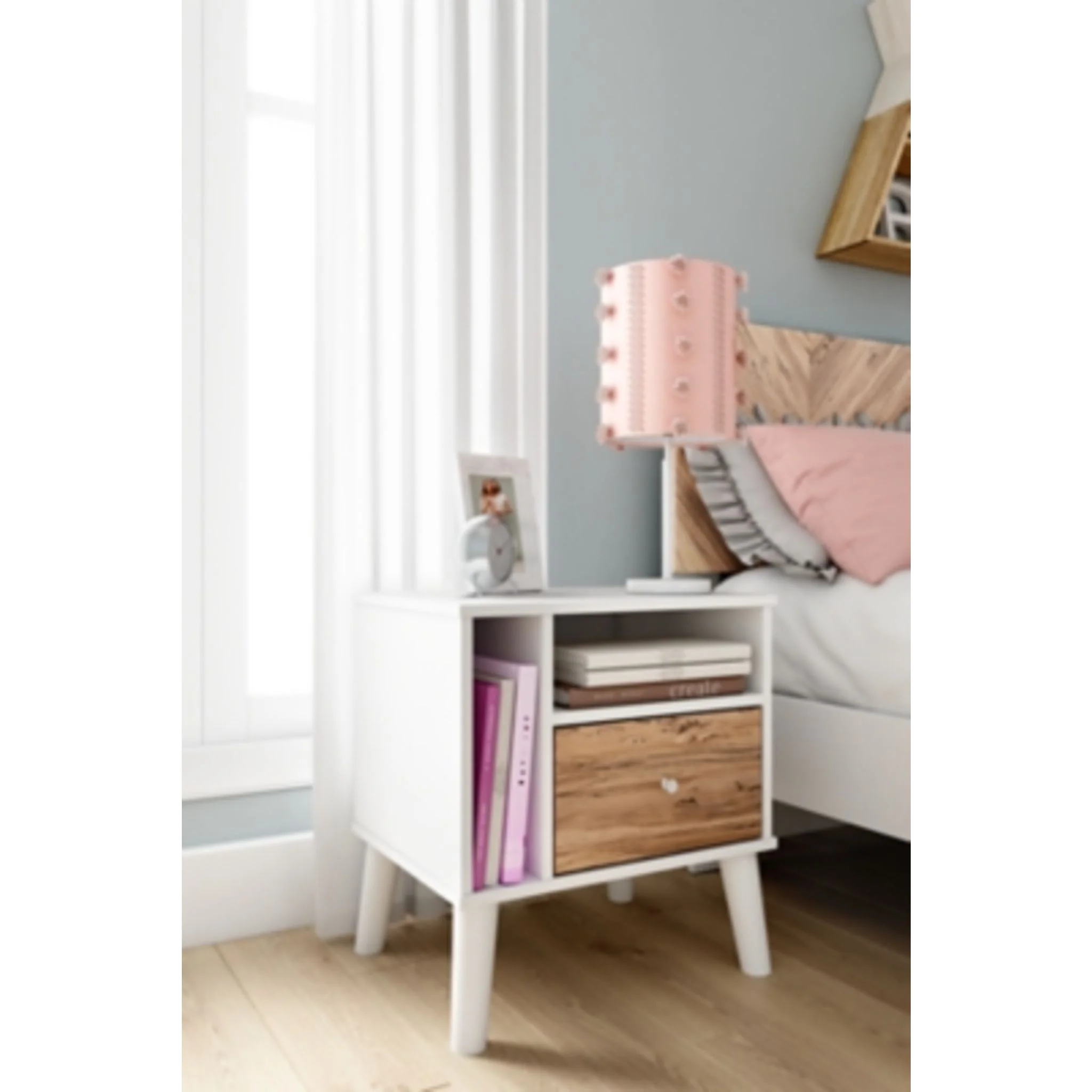 Piperton Nightstand - Two-tone Brown/White - Image 4