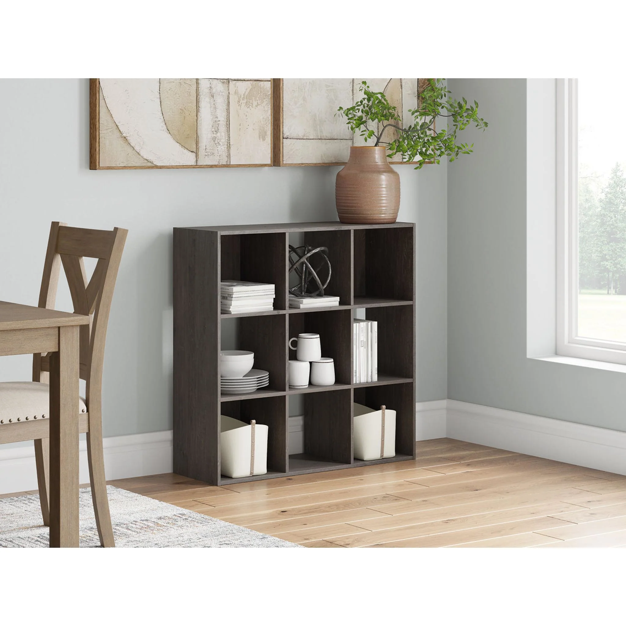 Piperton Nine Cube Organizer Bookcase - Image 2