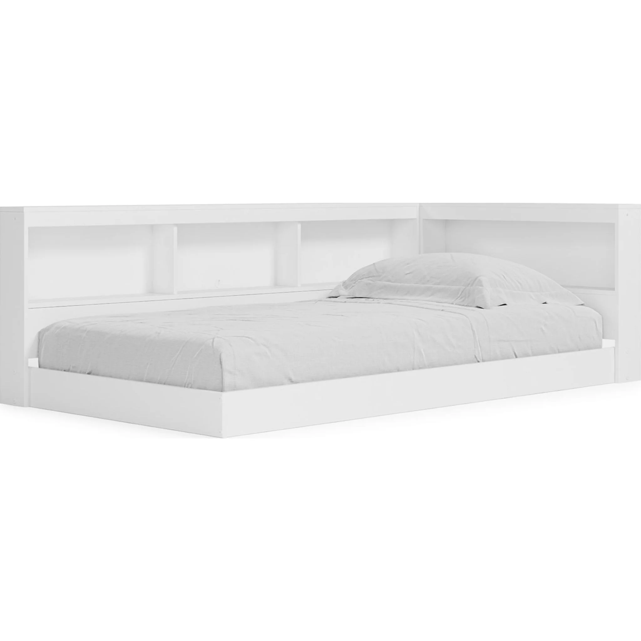 Piperton Twin Bookcase Storage Bed - White