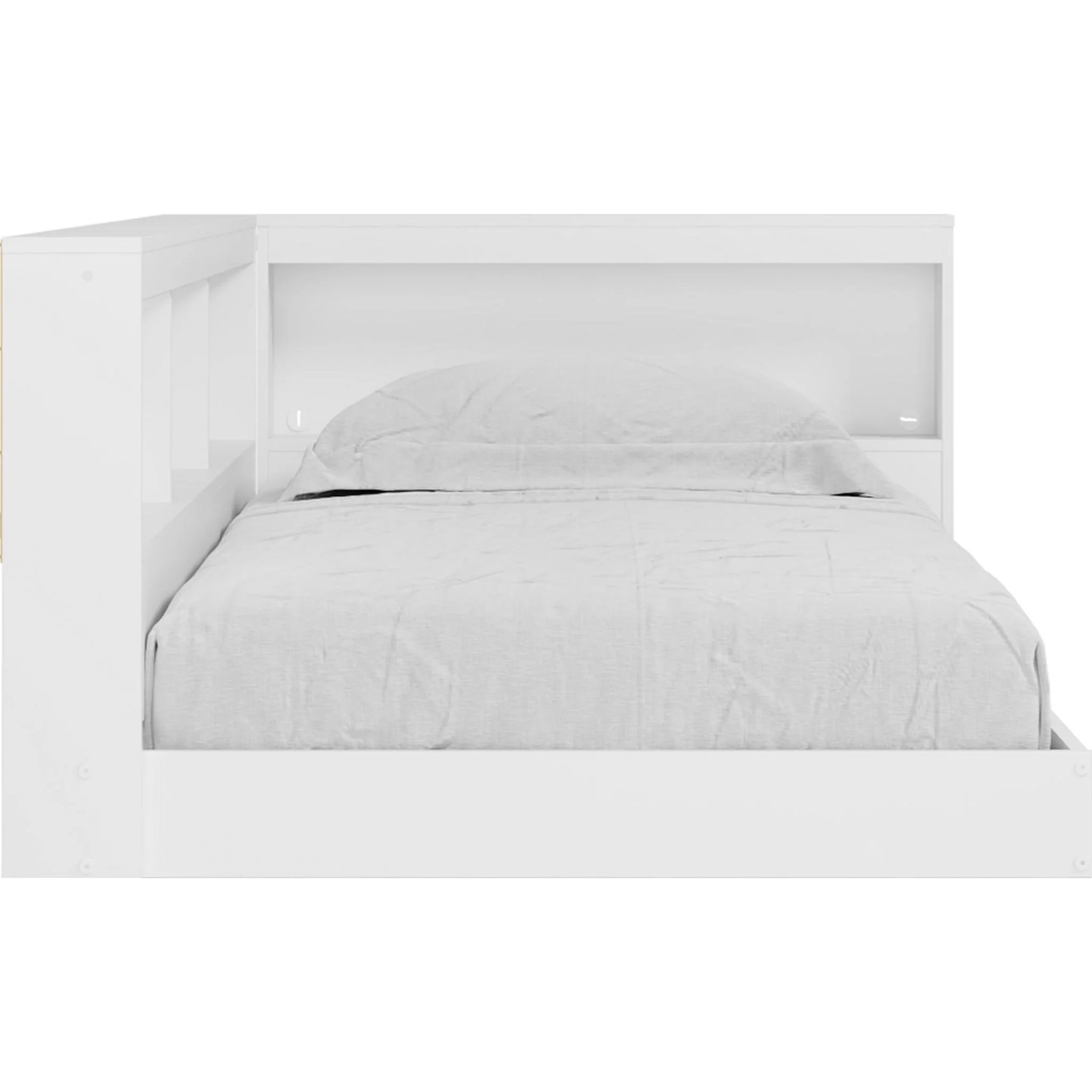 Piperton Twin Bookcase Storage Bed - White - Image 3