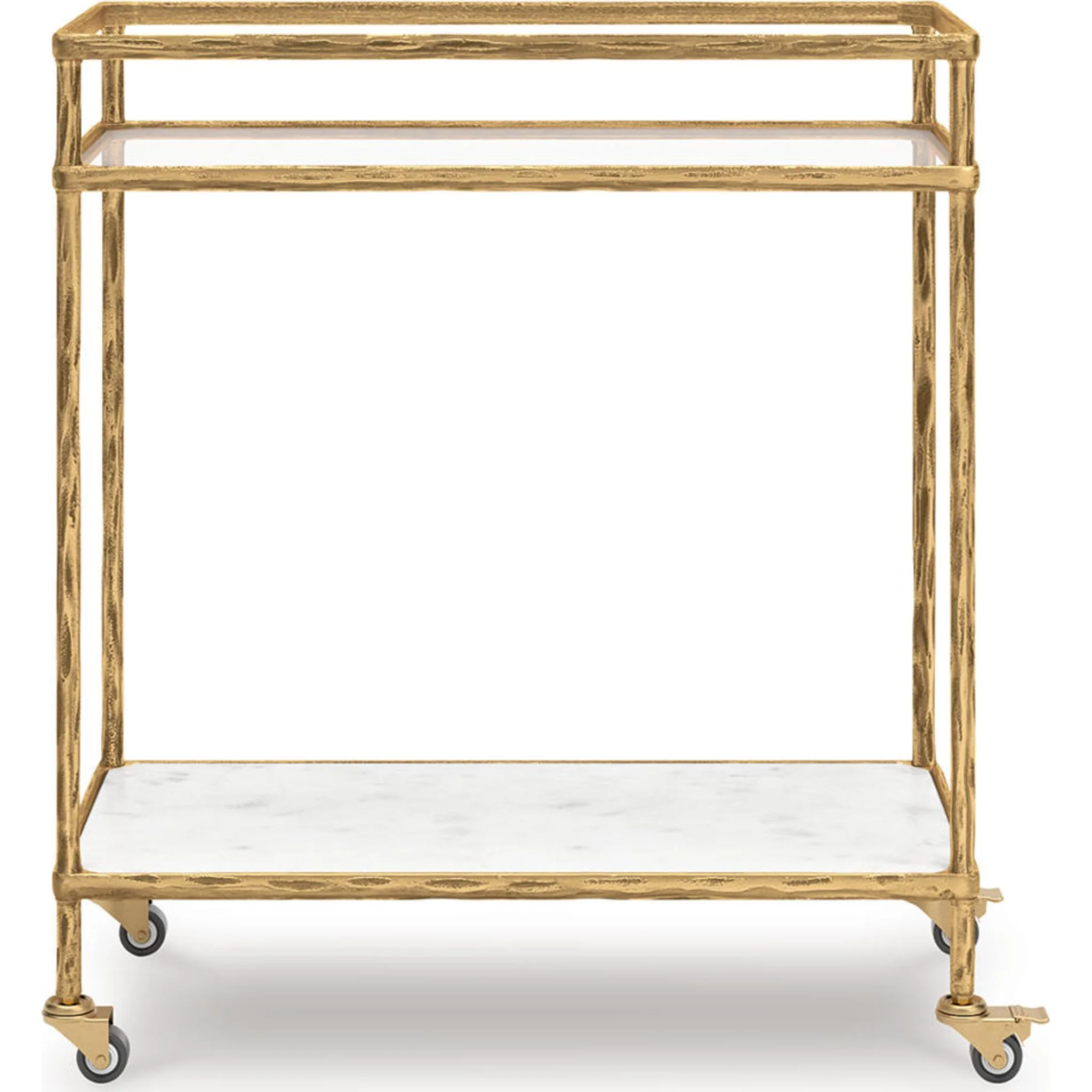 Plattfield Bar Cart - Antique Gold Finish - Image 3