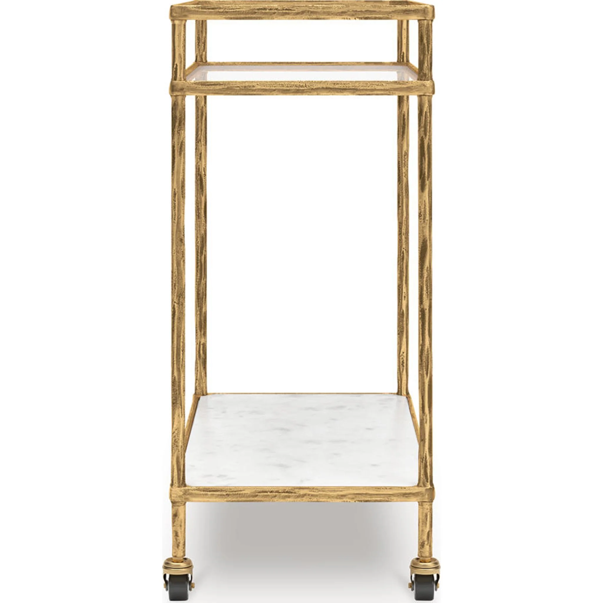 Plattfield Bar Cart - Antique Gold Finish - Image 5