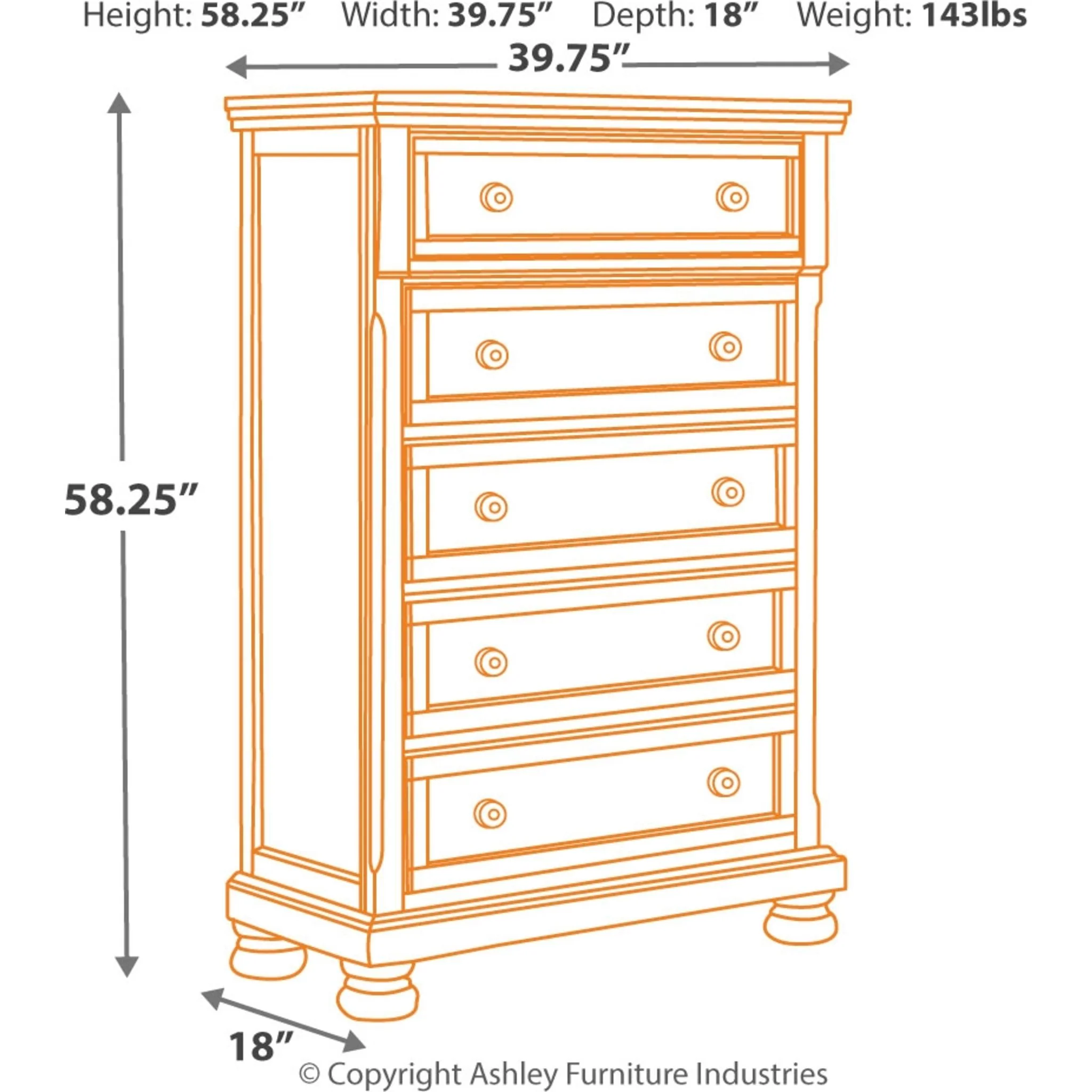 Porter Chest - Rustic Brown - Image 7