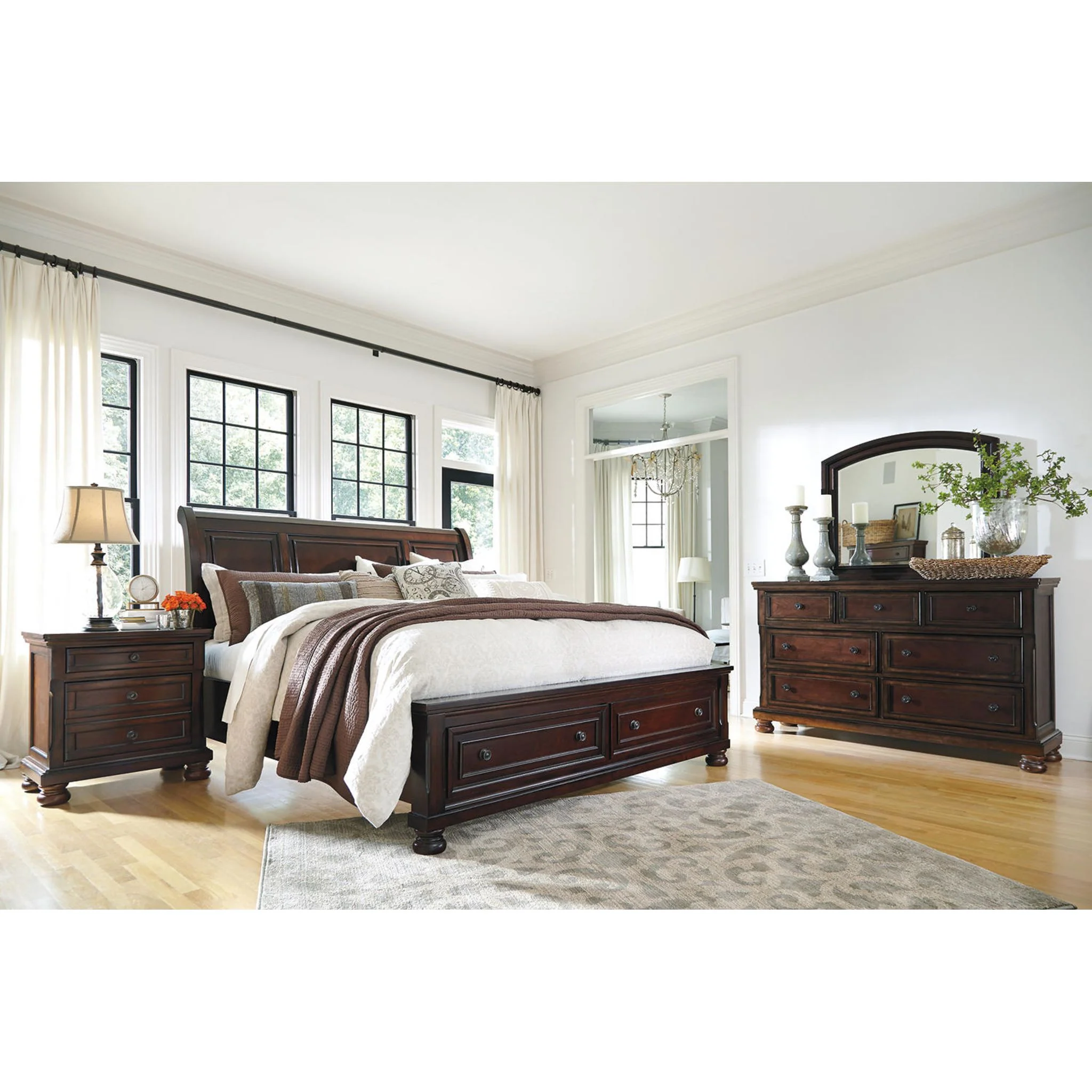 Porter Dresser and Mirror - Rustic Brown - Image 11