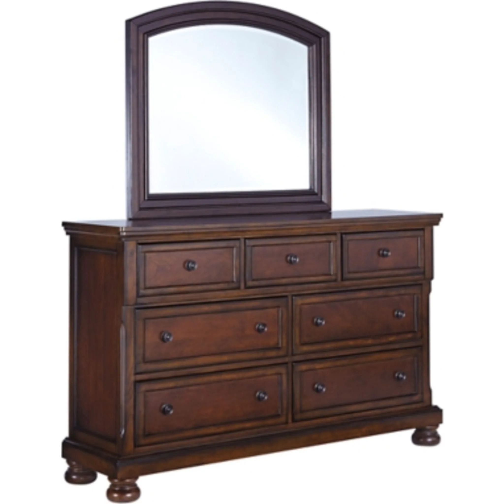 Porter Dresser and Mirror - Rustic Brown - Image 6