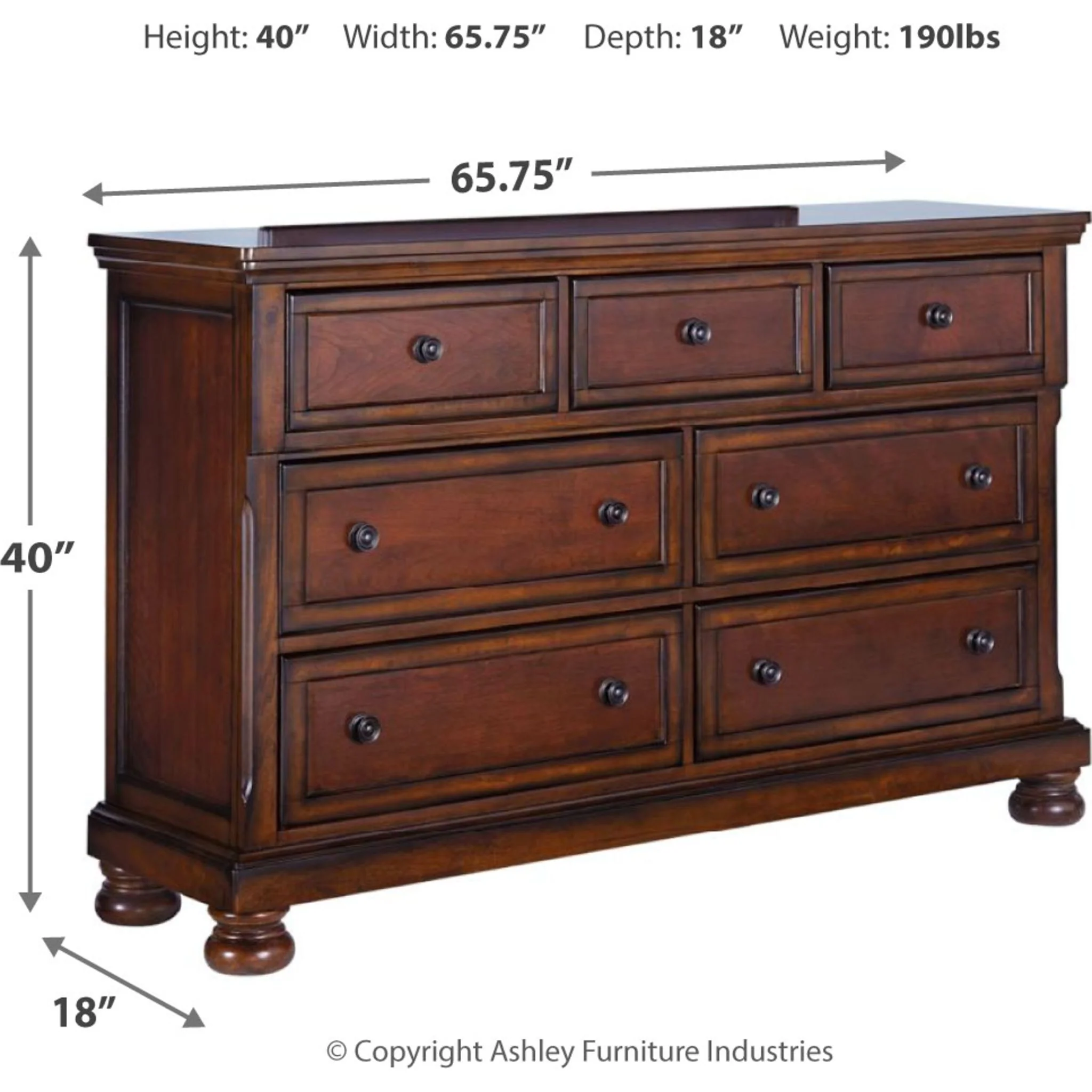 Porter Dresser - Rustic Brown - Image 5