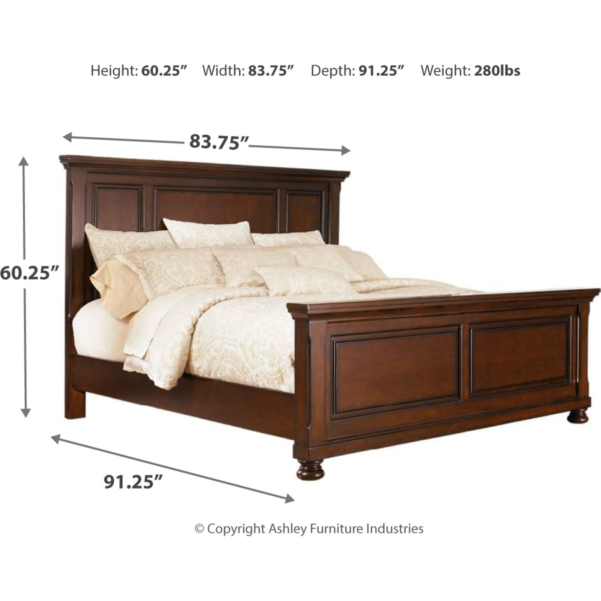 Porter King Panel Bed - Rustic Brown - Image 5