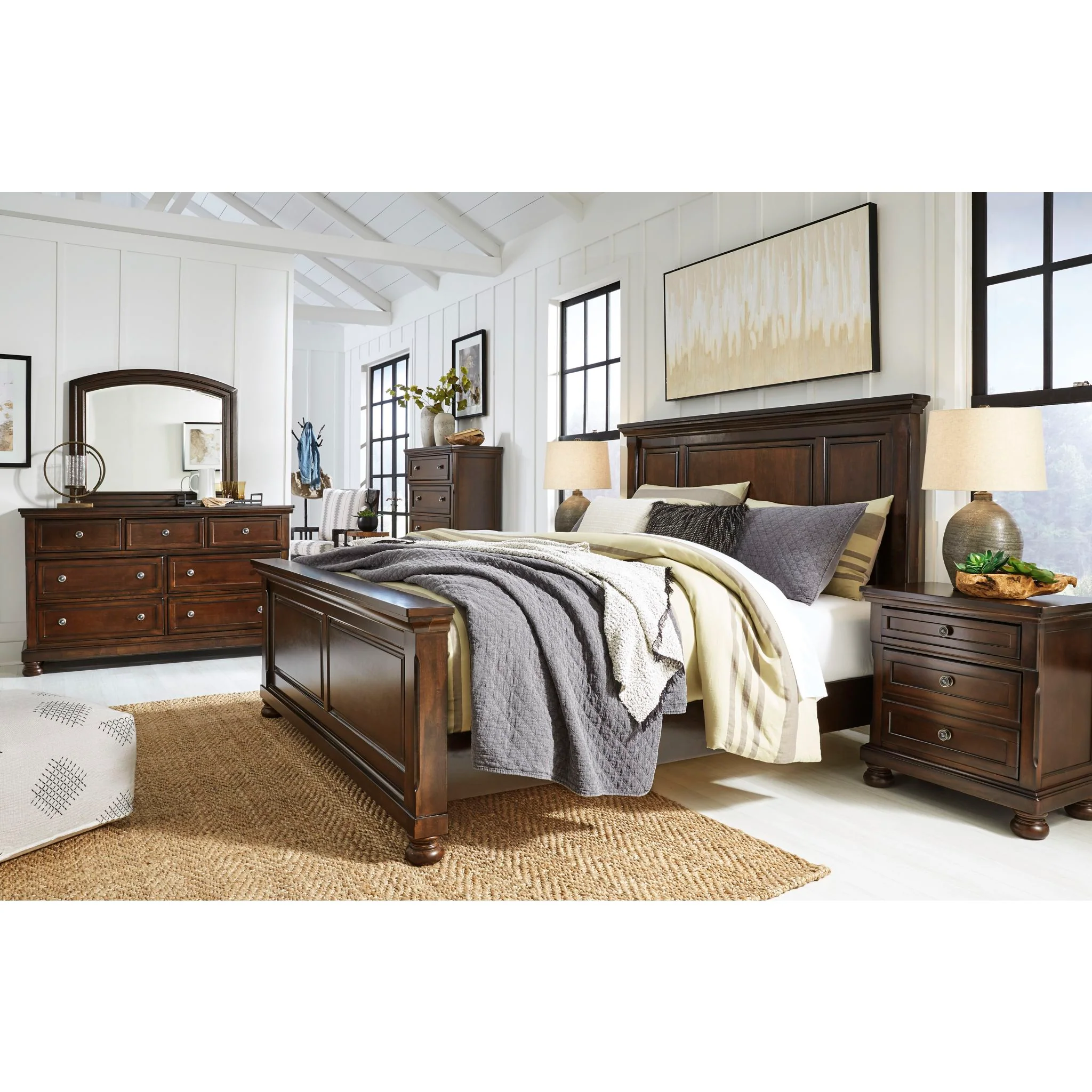 Porter King Panel Headboard - Rustic Brown - Image 2
