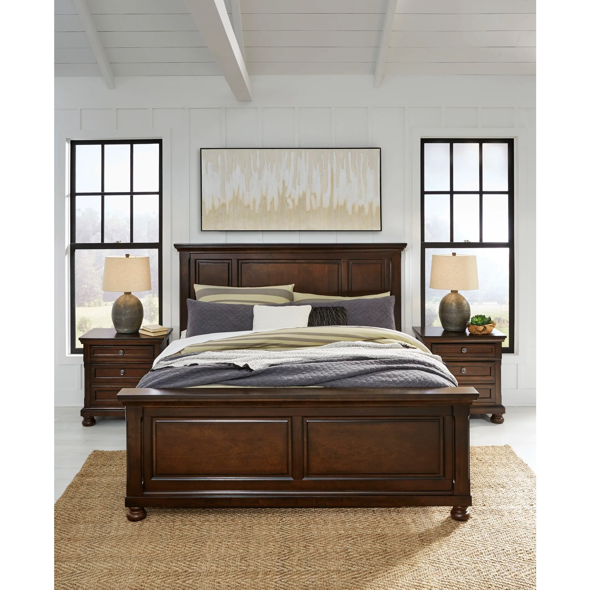 Porter King Panel Headboard - Rustic Brown - Image 3