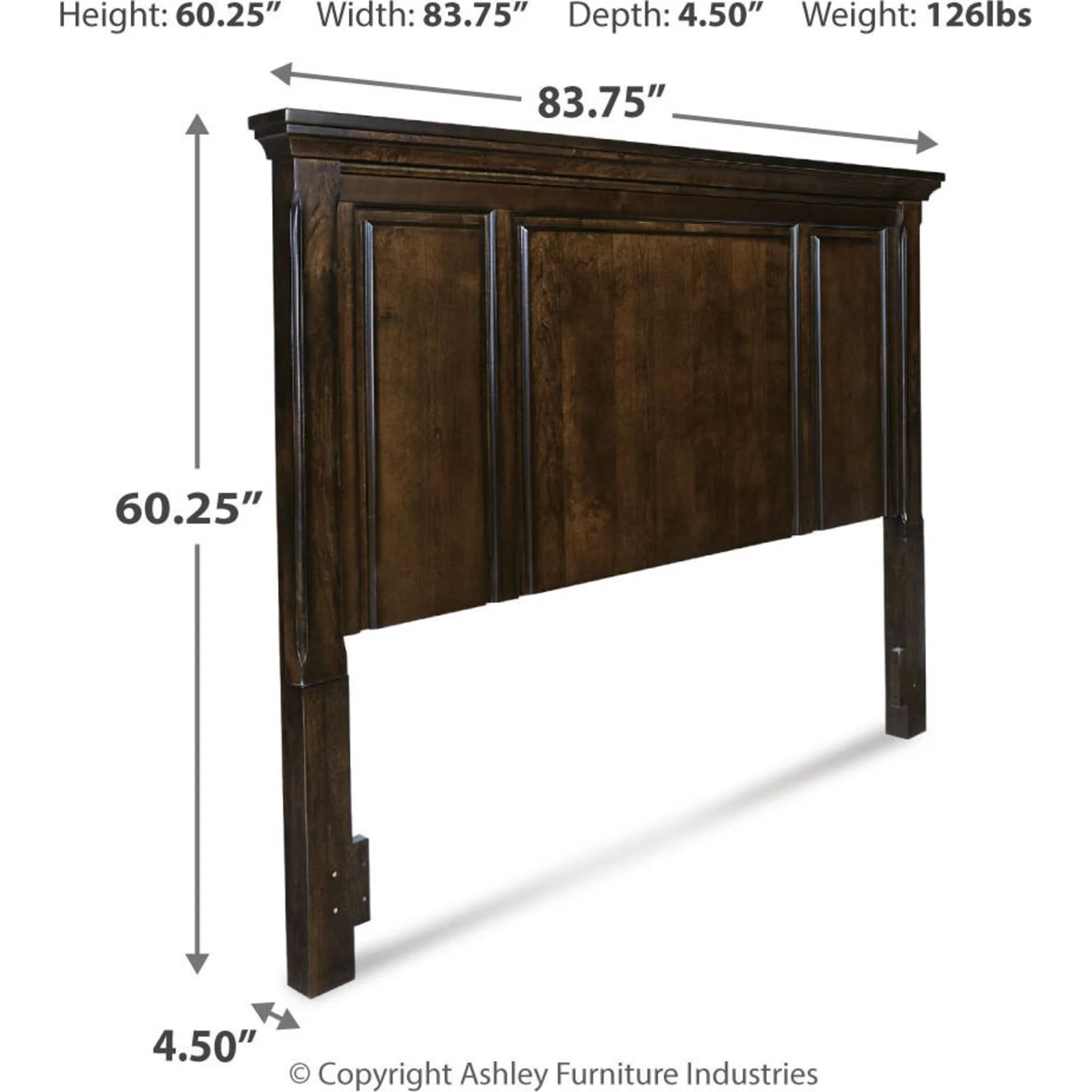 Porter King Panel Headboard - Rustic Brown - Image 7