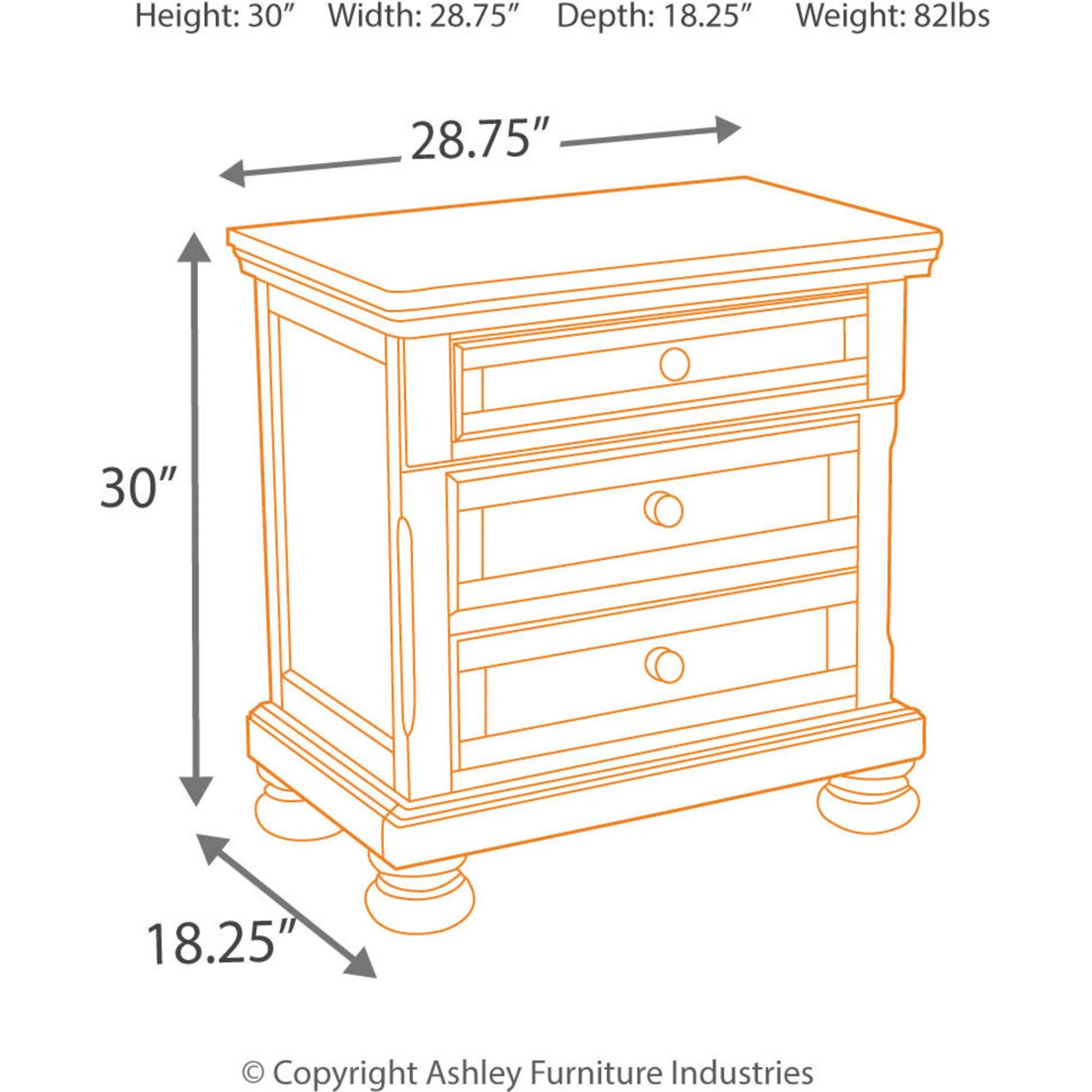 Porter Nightstand - Rustic Brown - Image 25