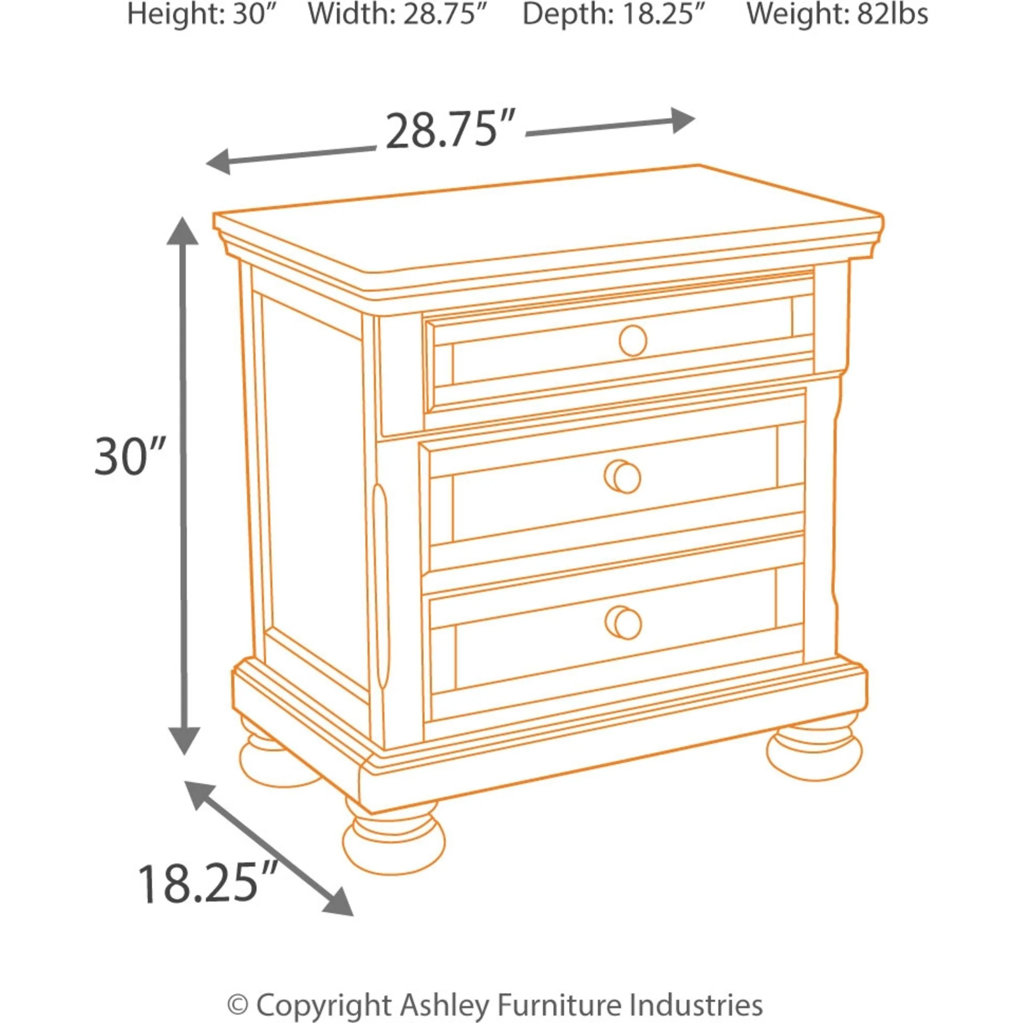 Porter Nightstand - Rustic Brown - Image 7