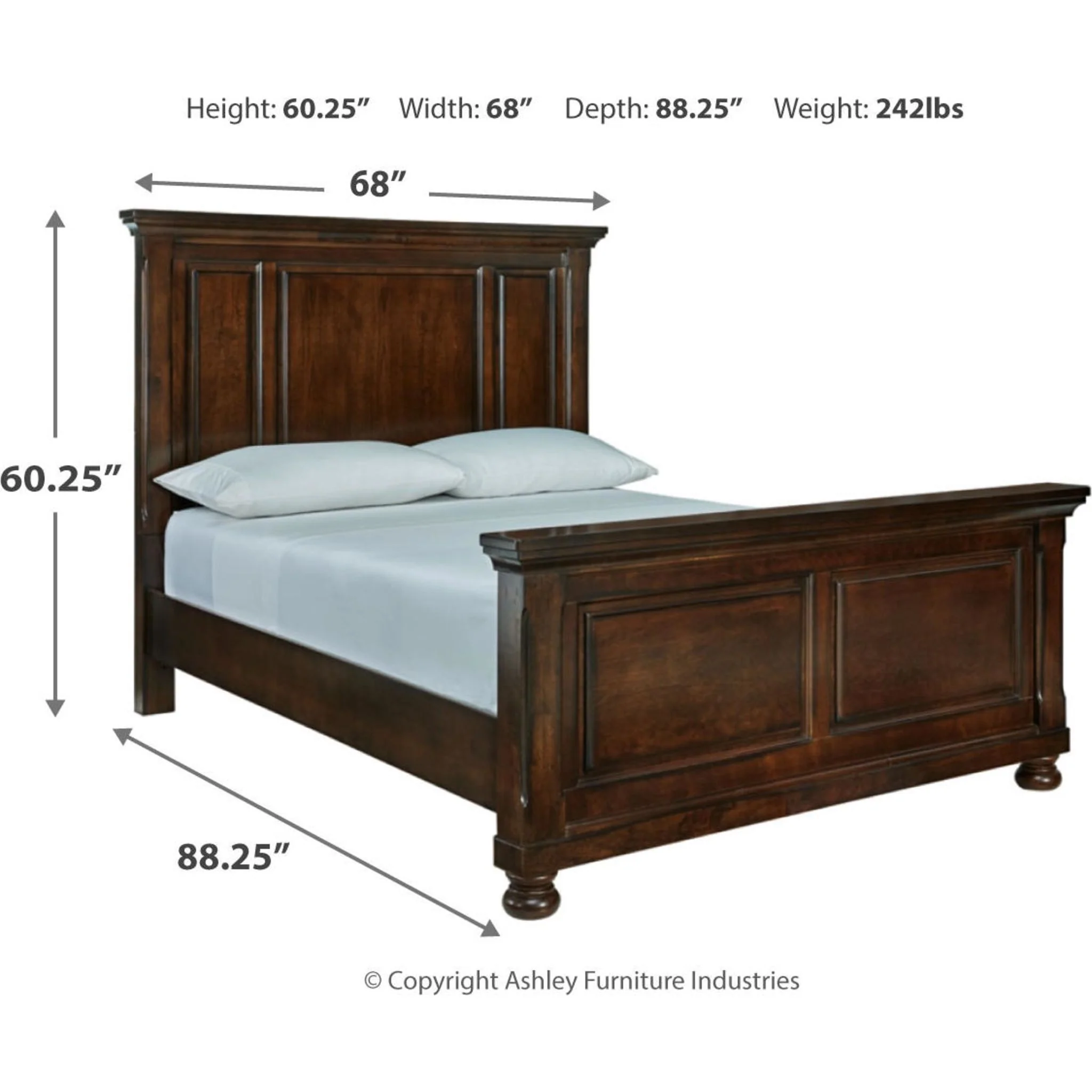 Porter Queen Panel Bed - Rustic Brown - Image 16