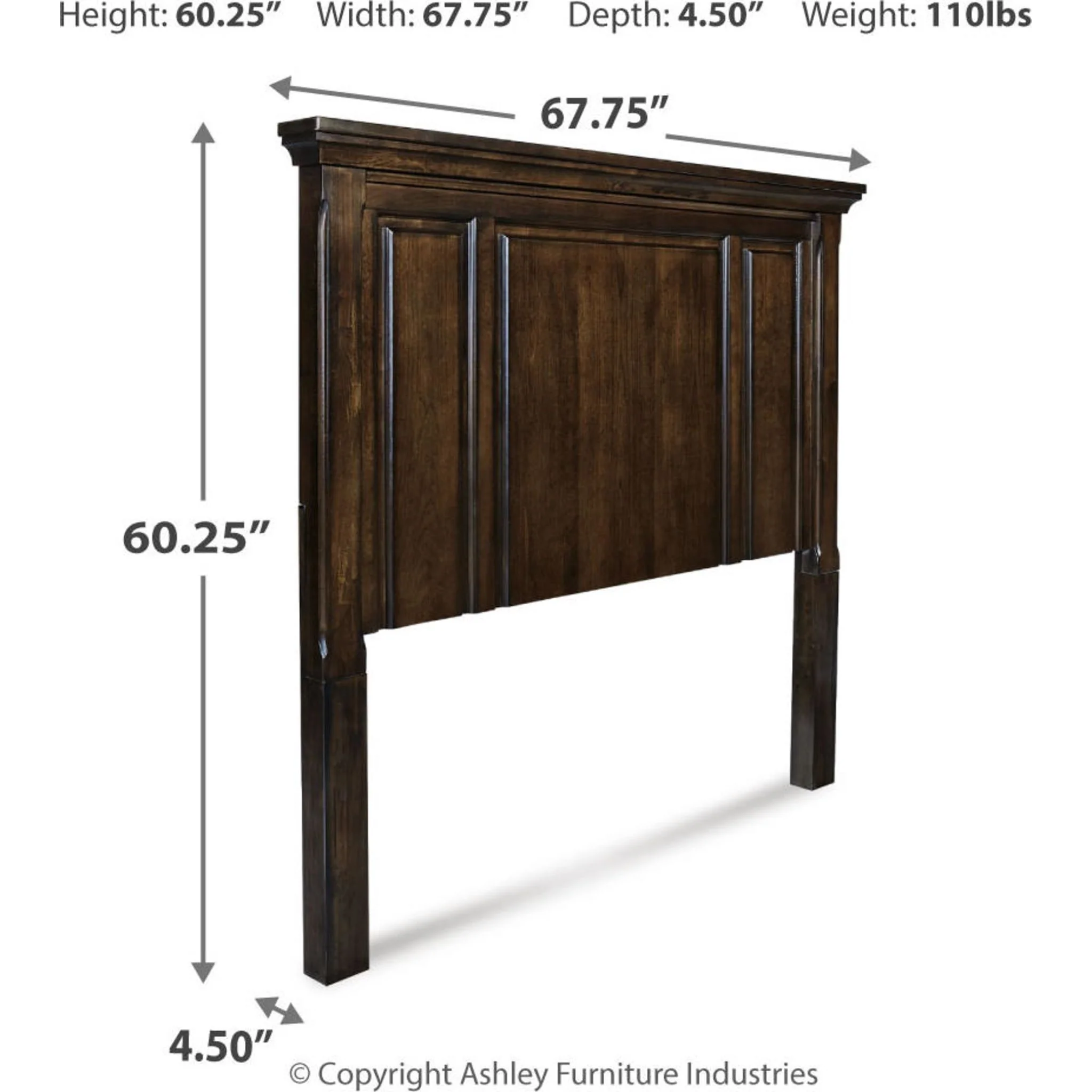 Porter Queen Panel Headboard - Rustic Brown - Image 10
