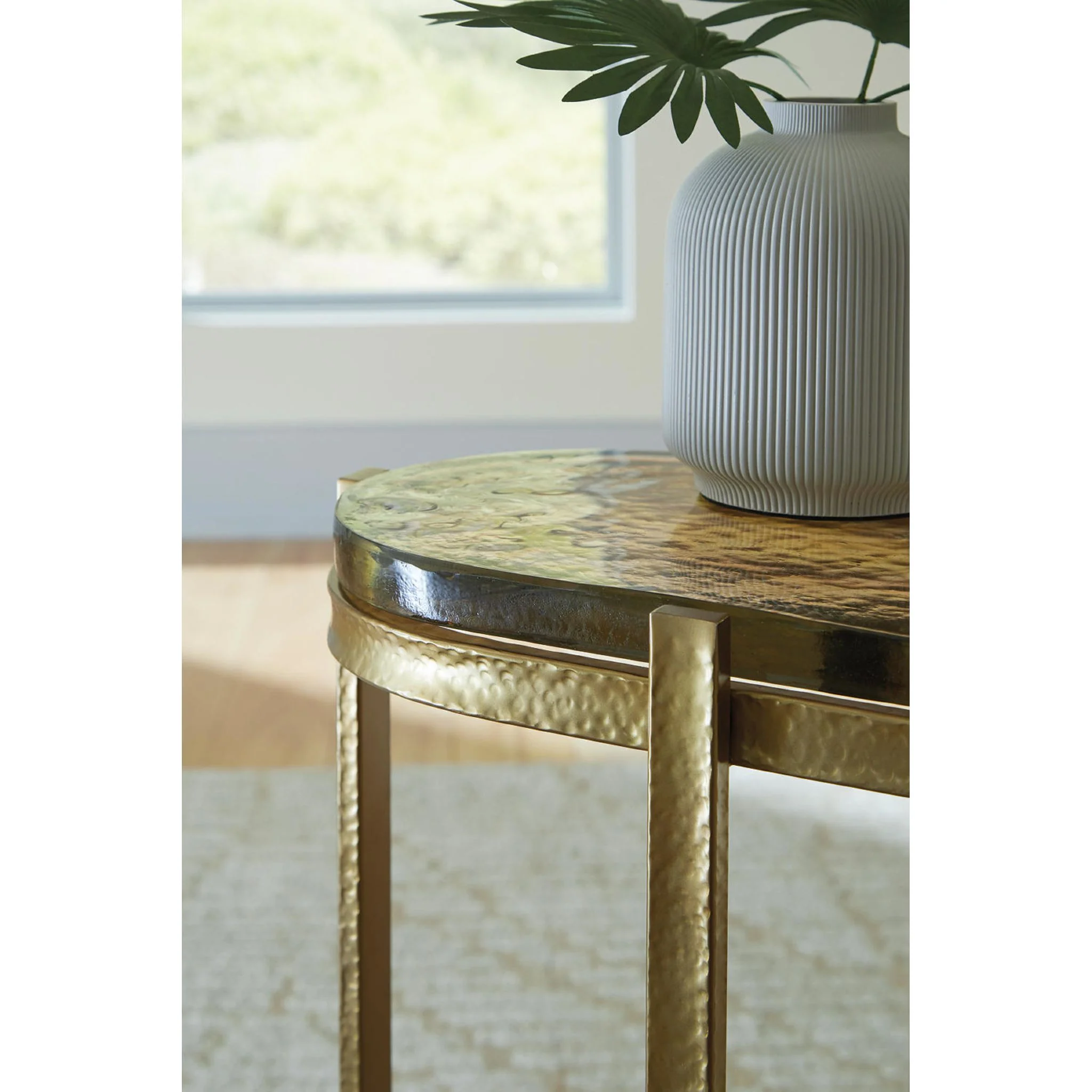 Porterville Accent Table - Gold Finish - Image 5
