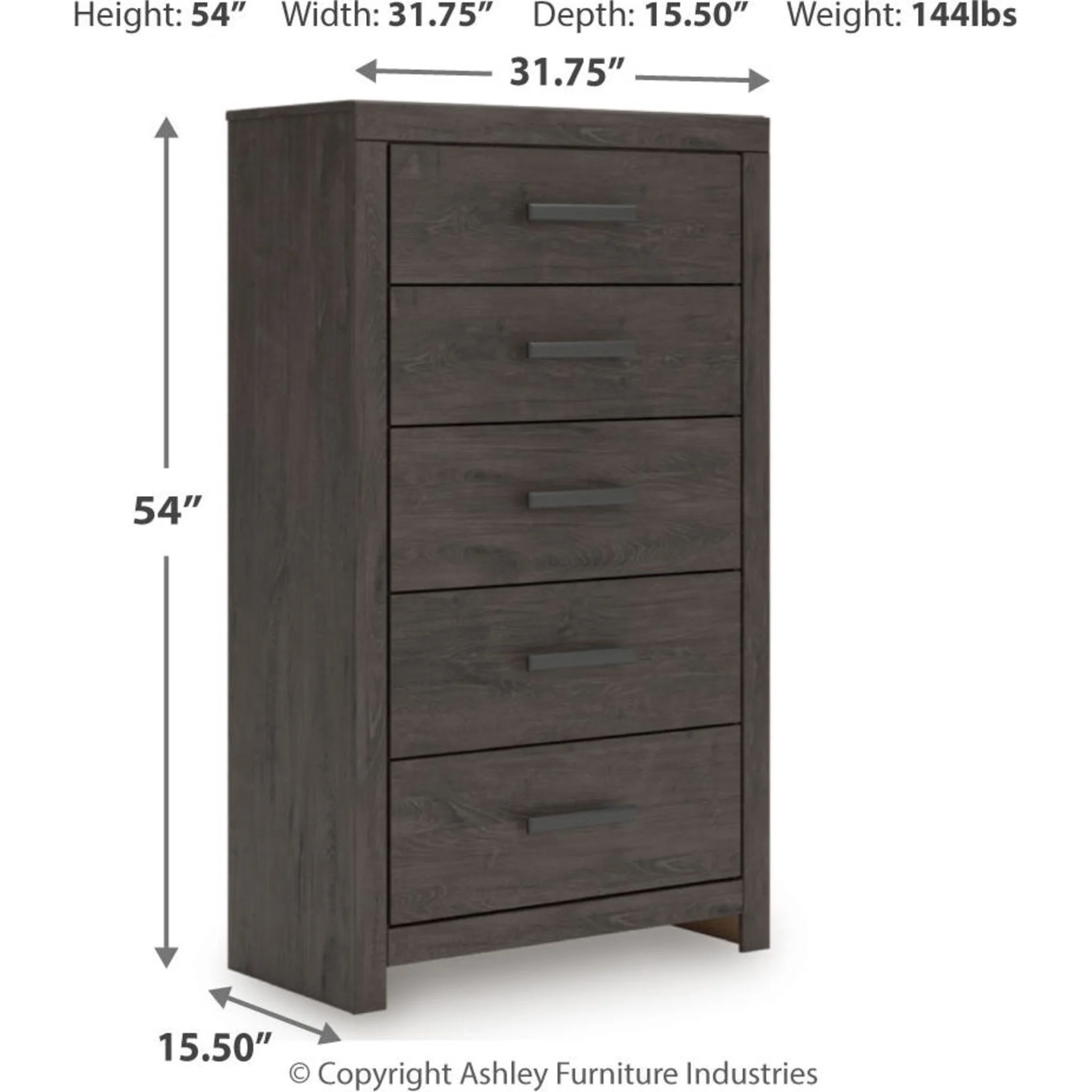 Prendonea Chest - Charcoal - Image 3