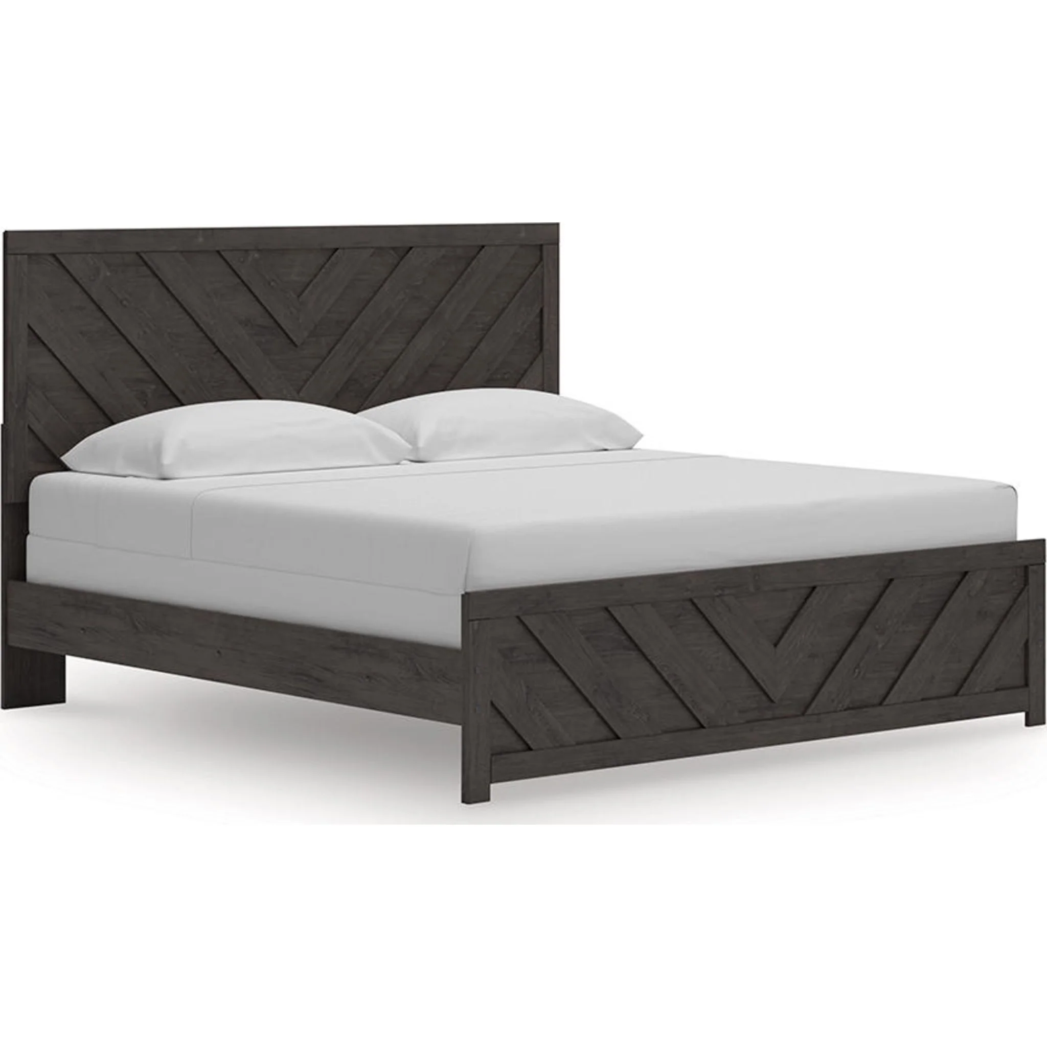 Prendonea King Panel Bed - Charcoal - Image 6