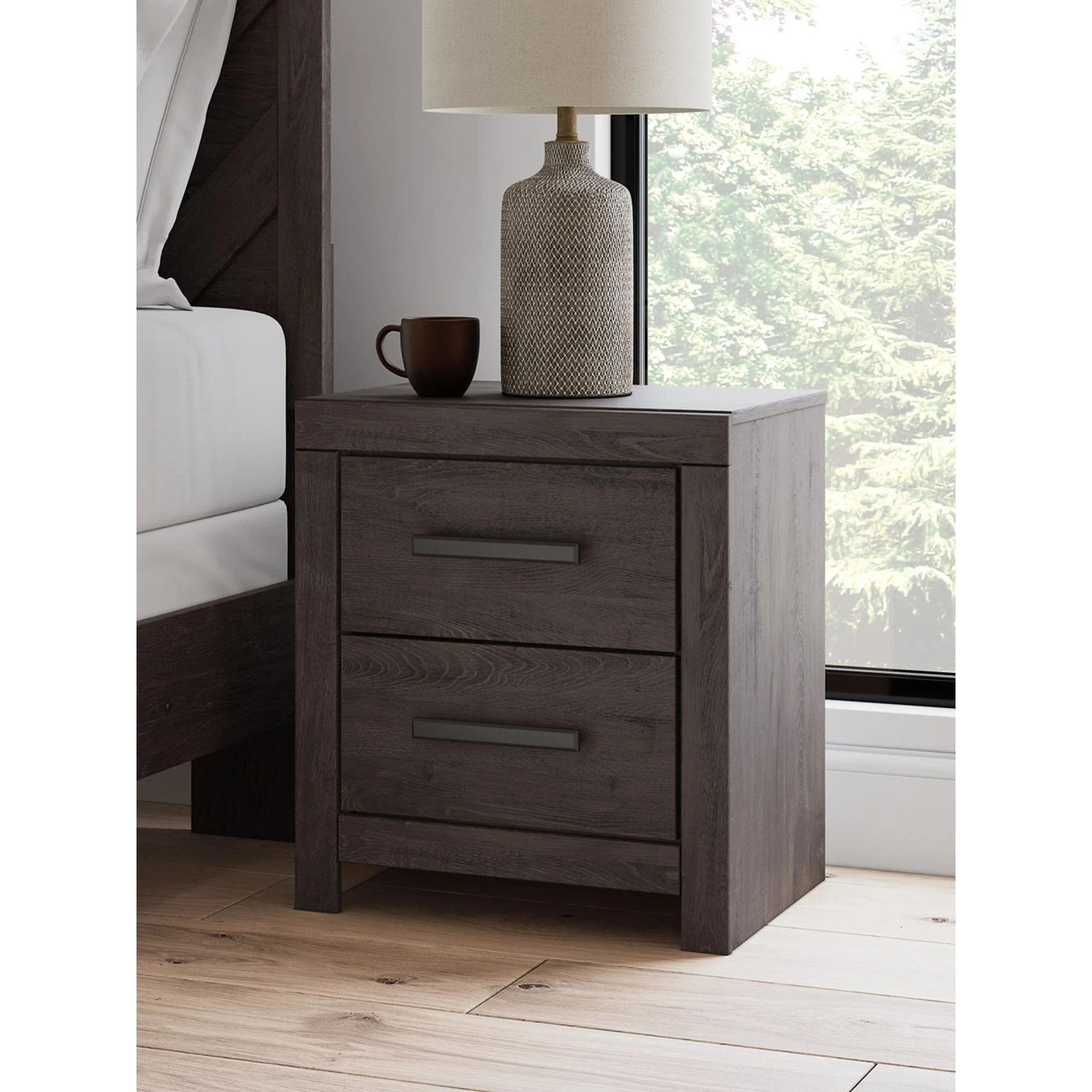 Prendonea Nightstand - Charcoal - Image 2
