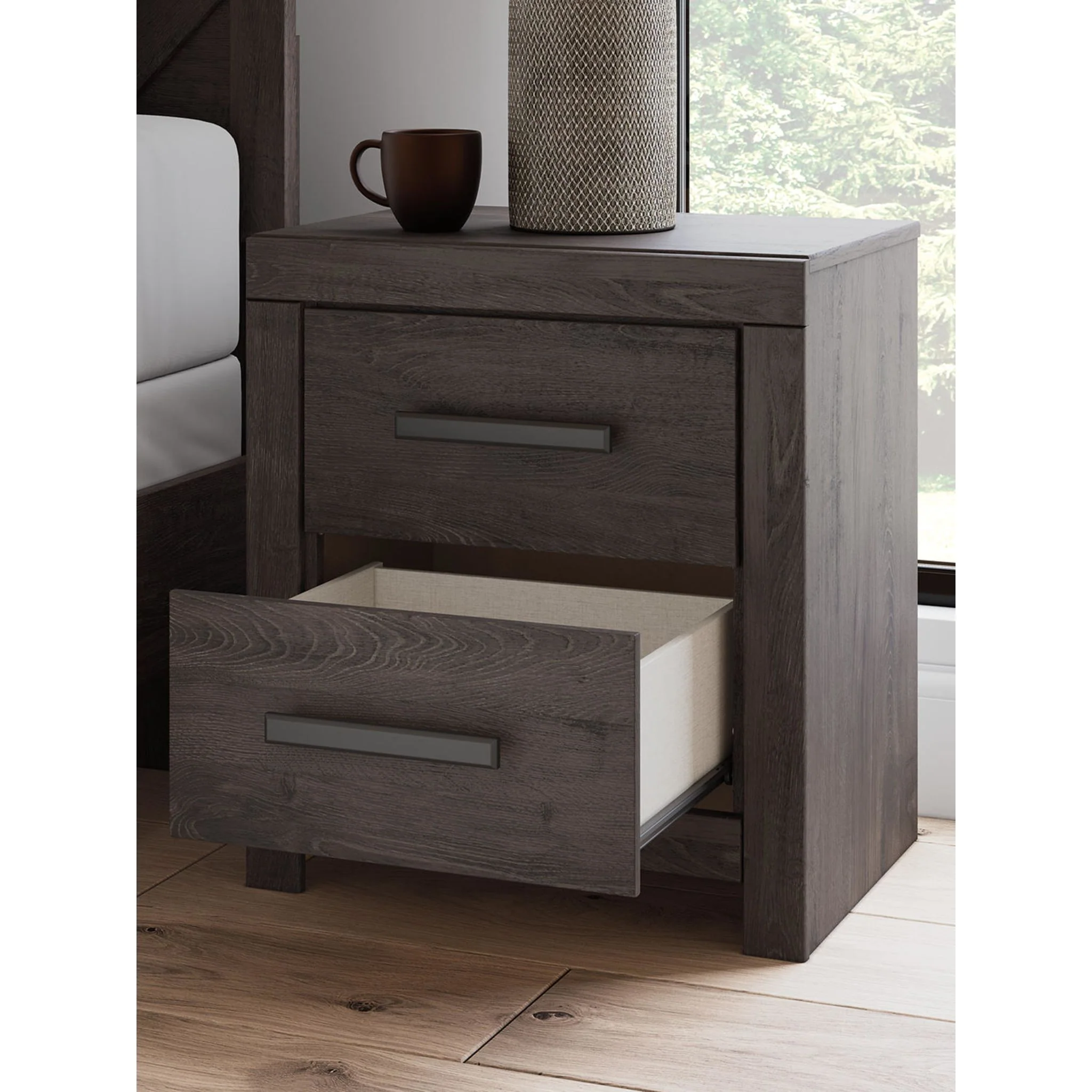 Prendonea Nightstand - Charcoal - Image 7