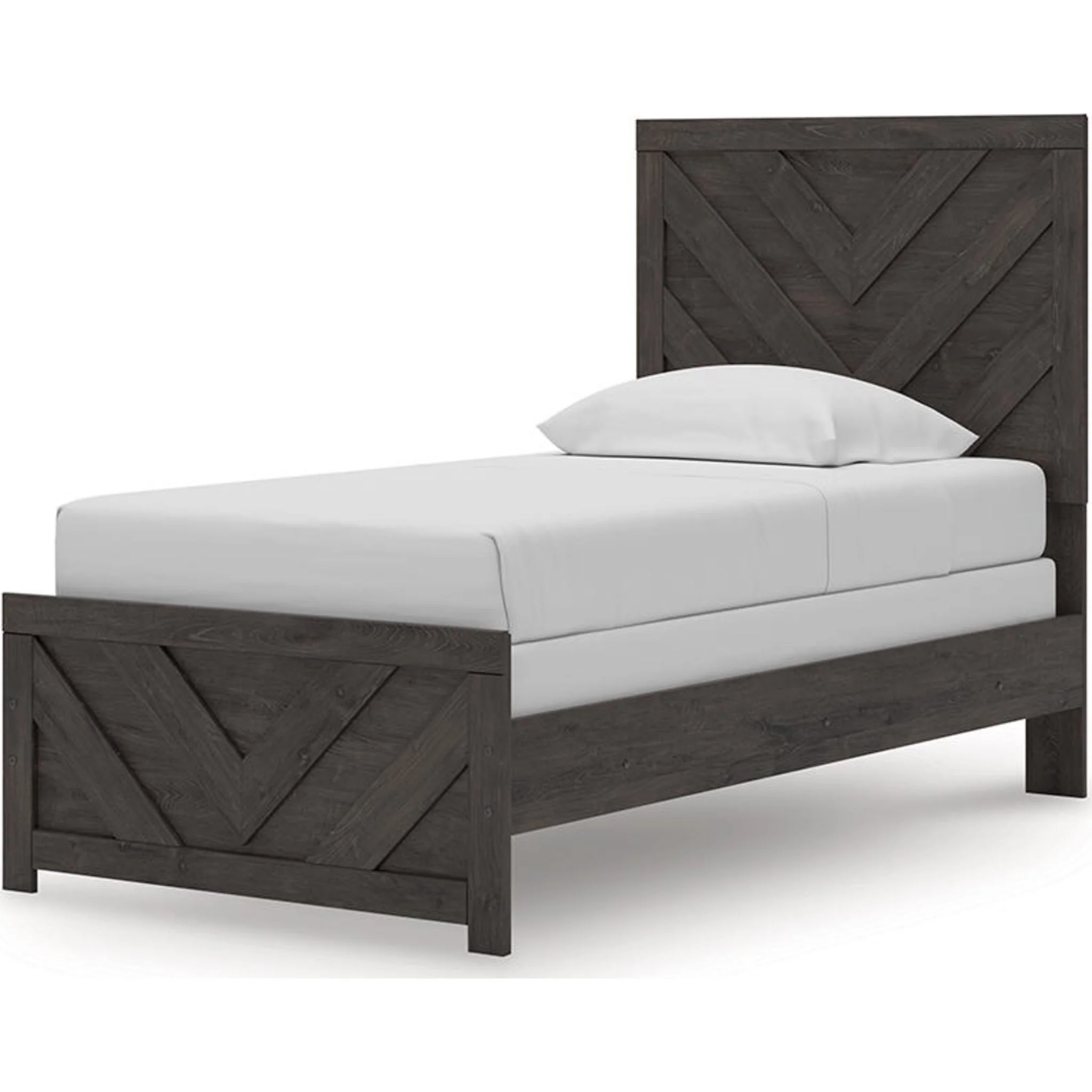 Prendonea Twin Panel Bed - Charcoal - Image 5