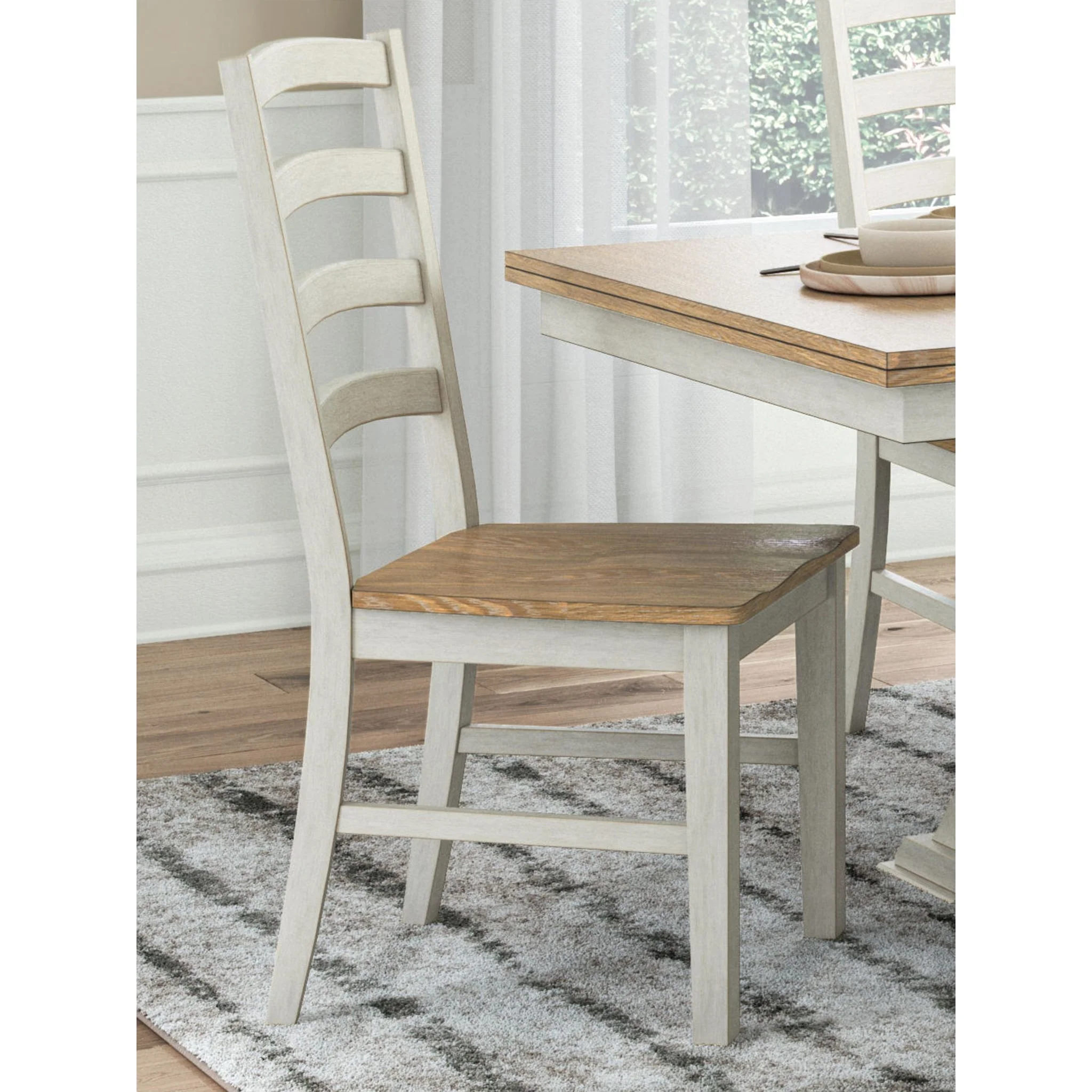 Purlaney Dining Chair - Antique White/Natural - (PCD627-01) - Image 2