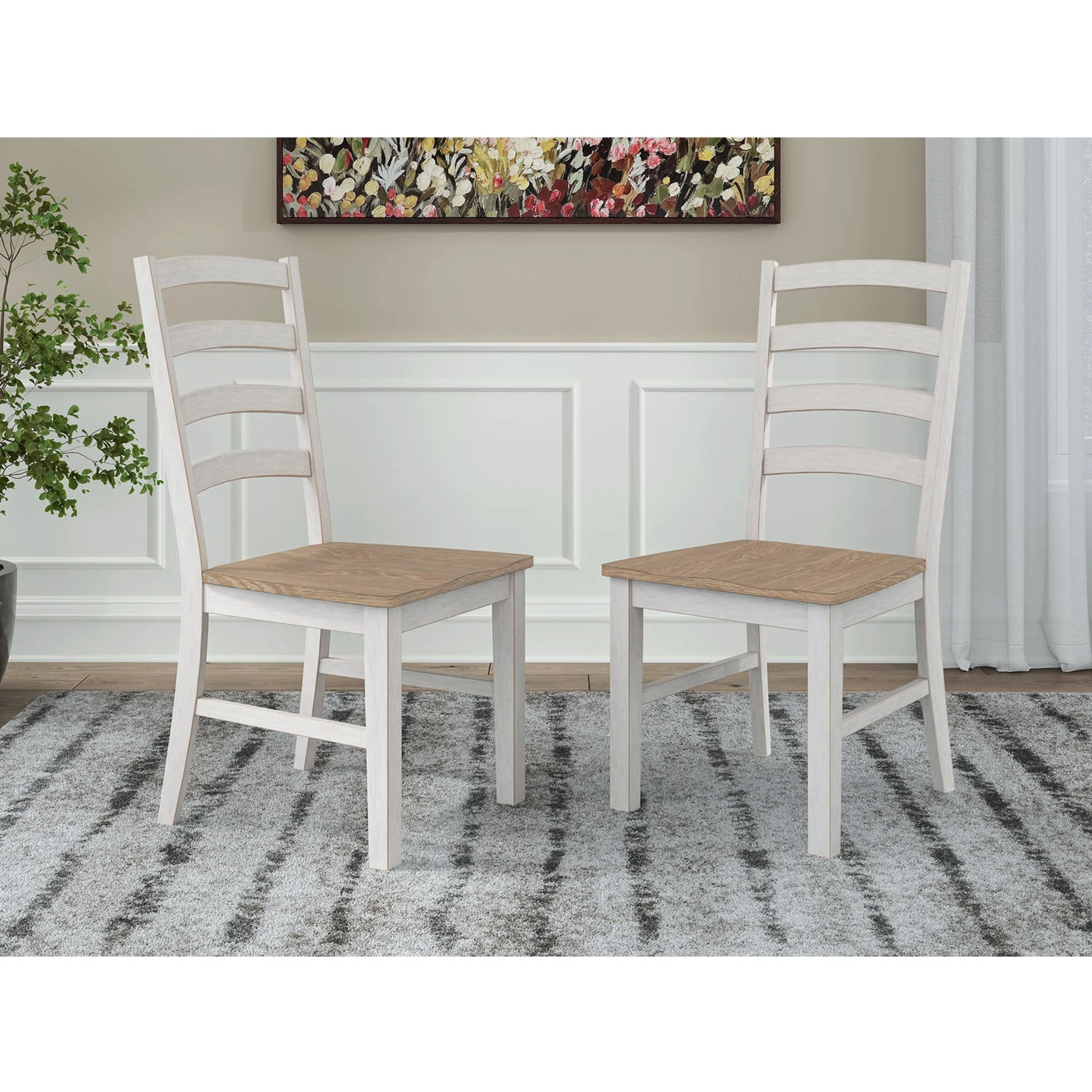 Purlaney Dining Chair - Antique White/Natural - (PCD627-01) - Image 4