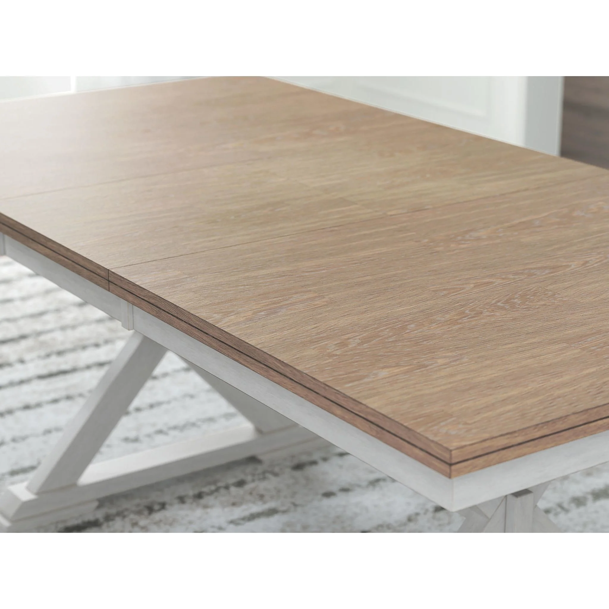 Purlaney Dining Extension Table - Antique White/Natural - (PCD627-35) - Image 6