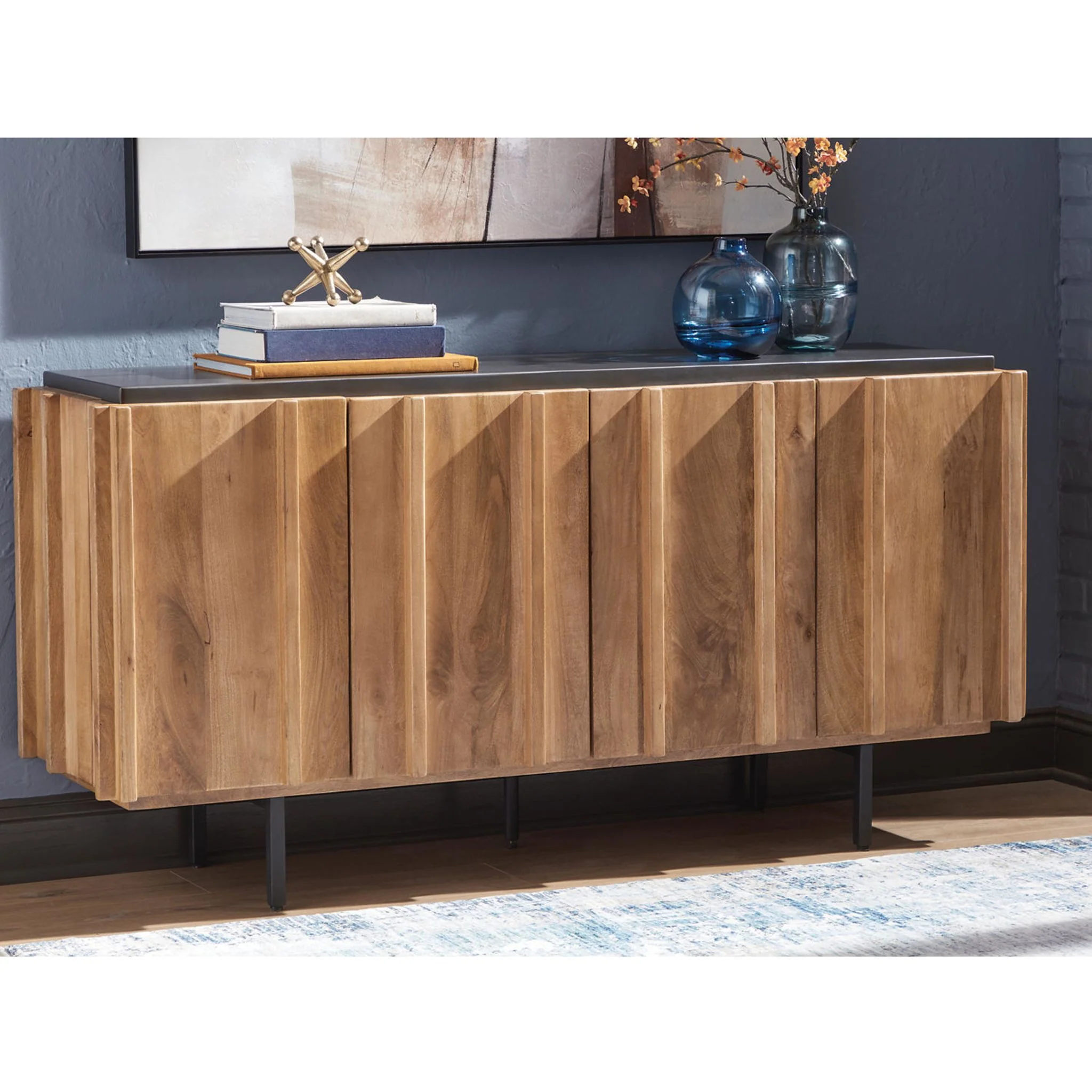 Quintavious Accent Cabinet - Brown/Charcoal - Image 3