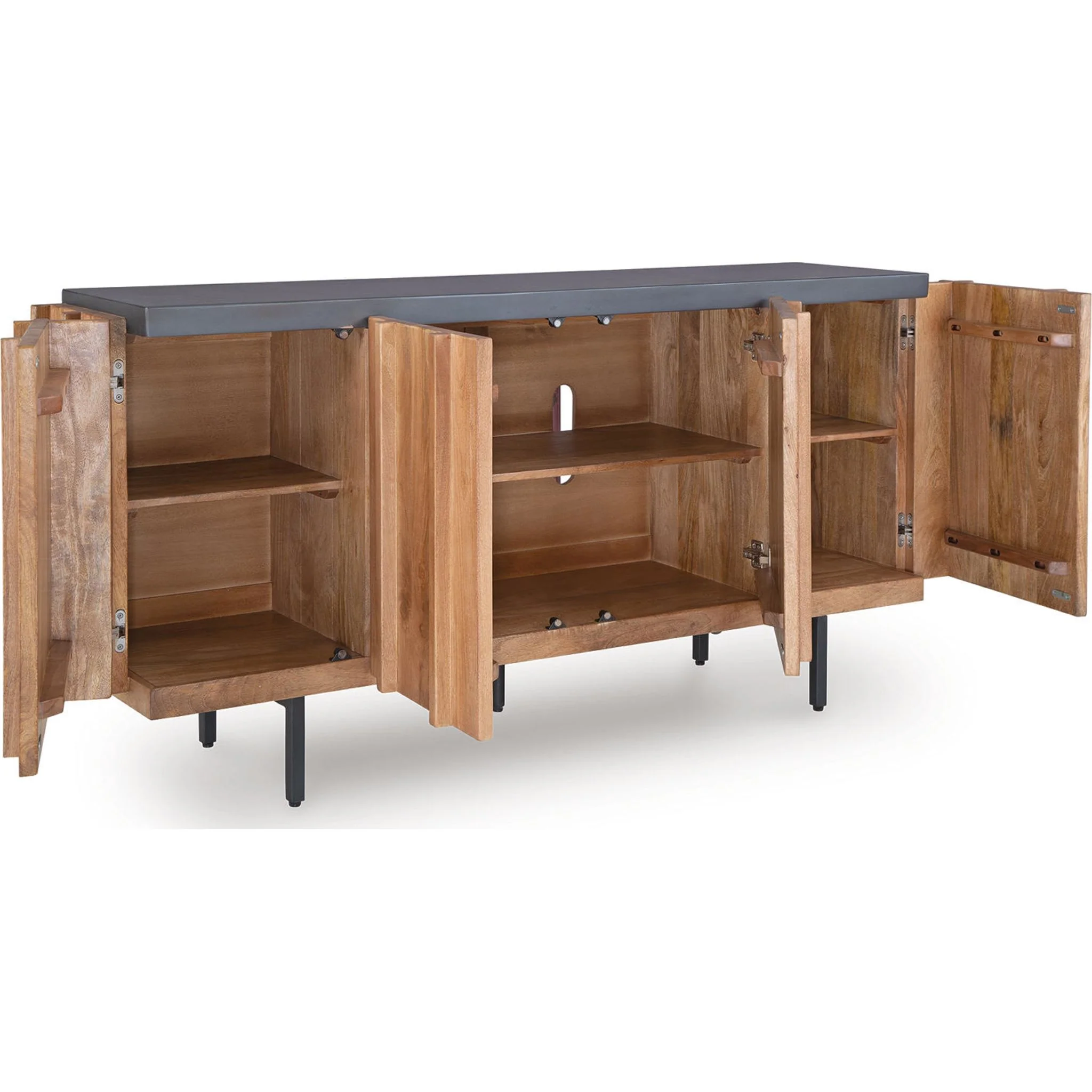 Quintavious Accent Cabinet - Brown/Charcoal - Image 5