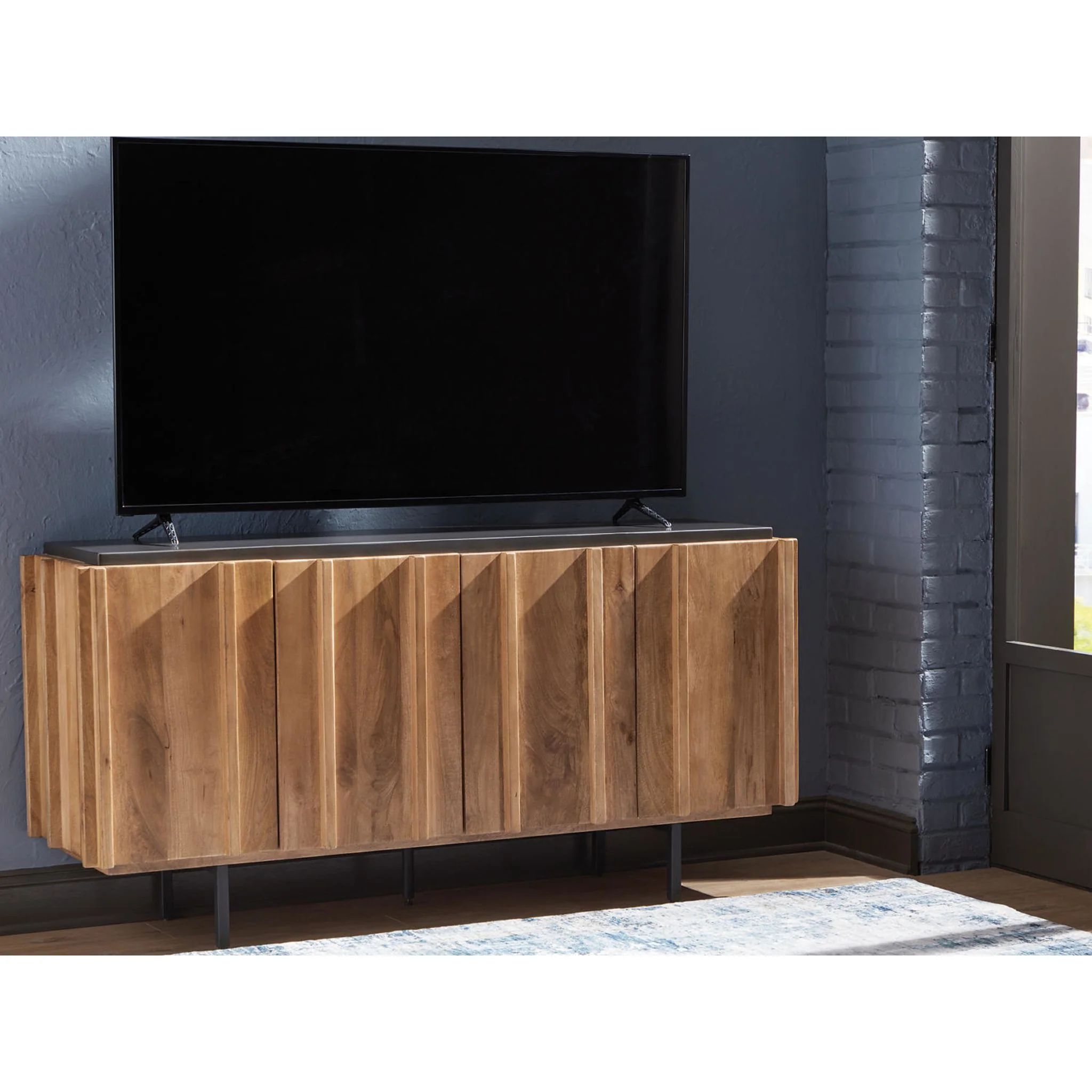 Quintavious Accent Cabinet - Brown/Charcoal - Image 9