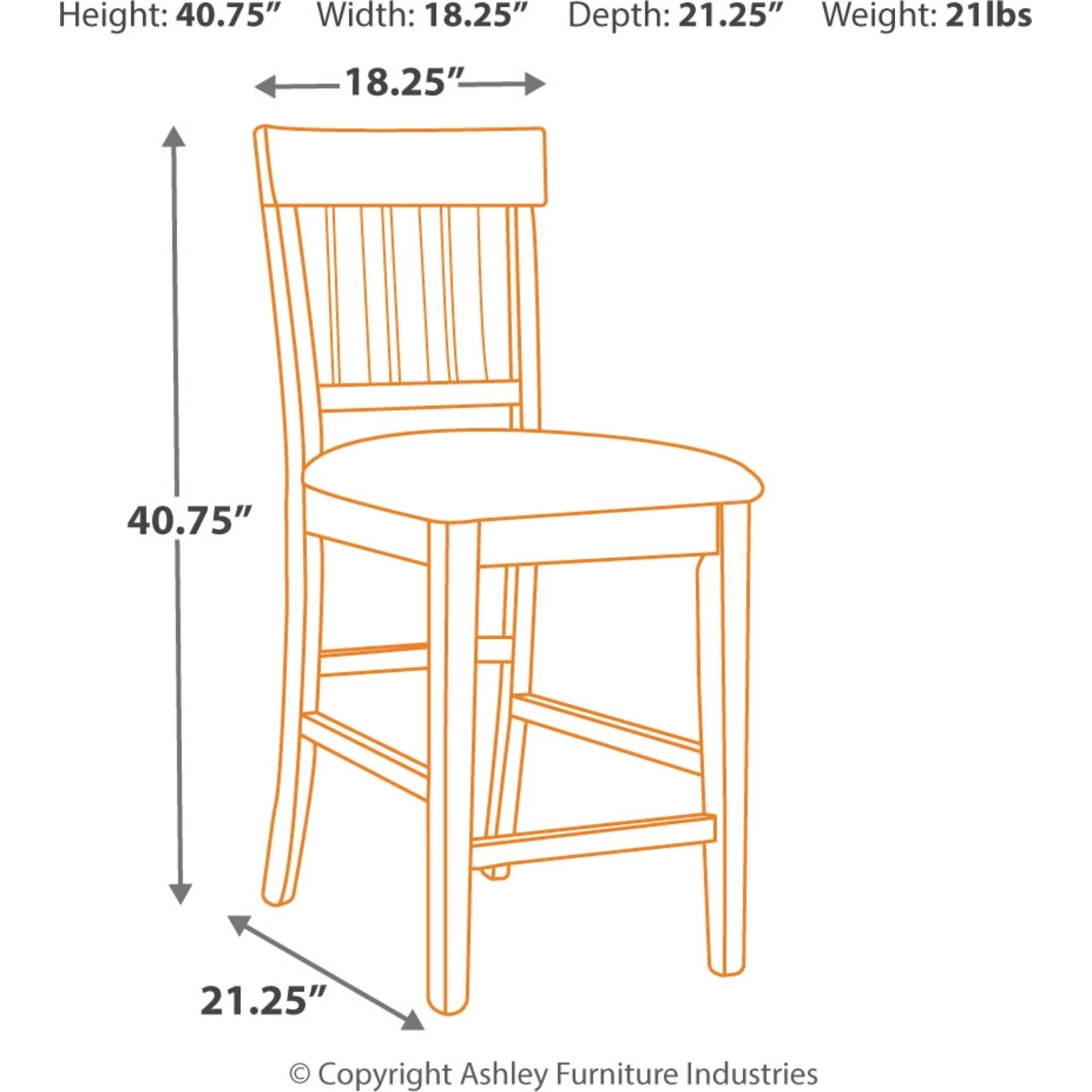 Ralene Counter Height Stool - Medium Brown - (D594-124) - Image 4