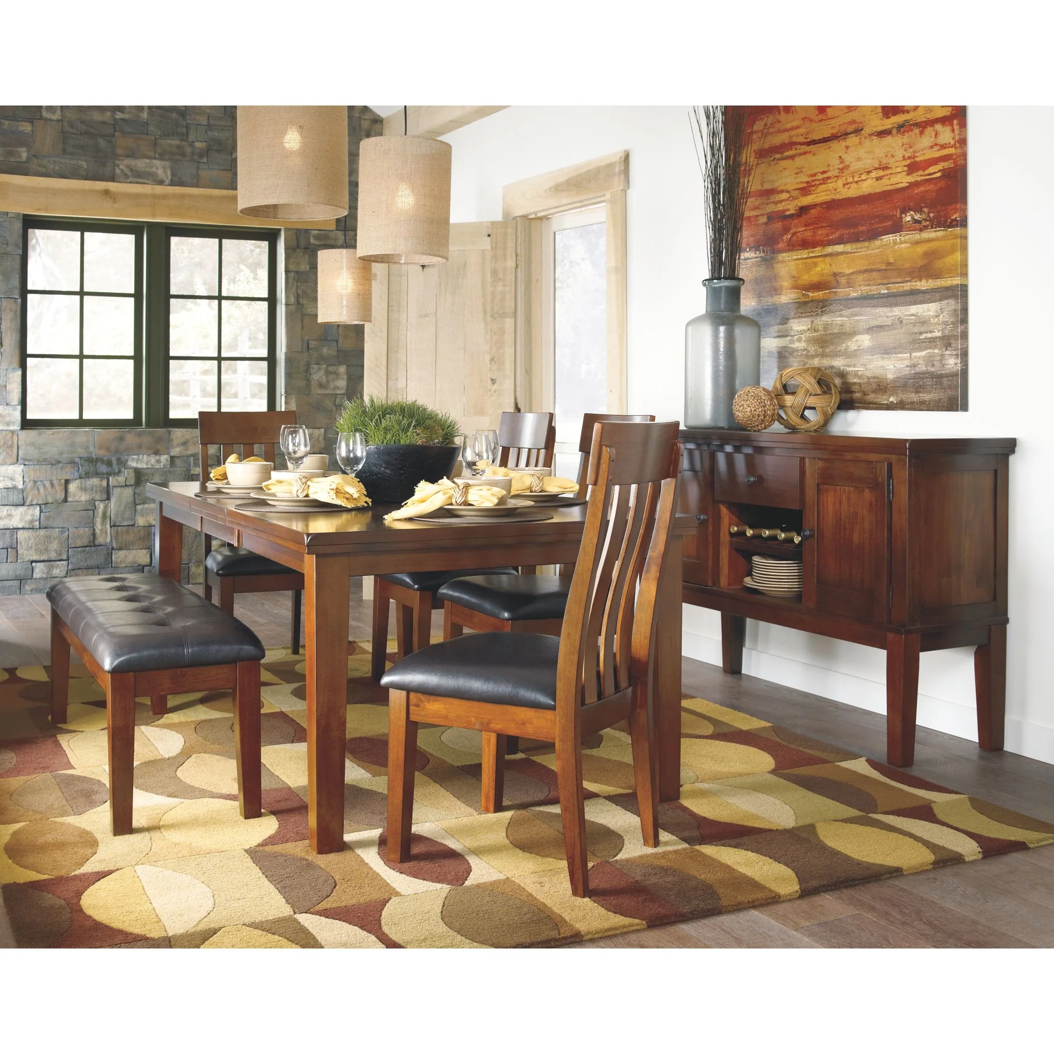 Ralene Dining Bench - Medium Brown - (D594-00) - Image 6