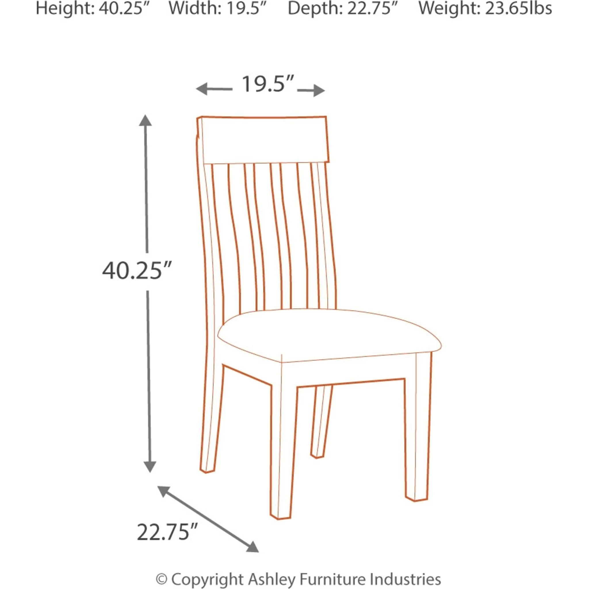 Ralene Side Chair - Medium Brown - (D594-01) - Image 14