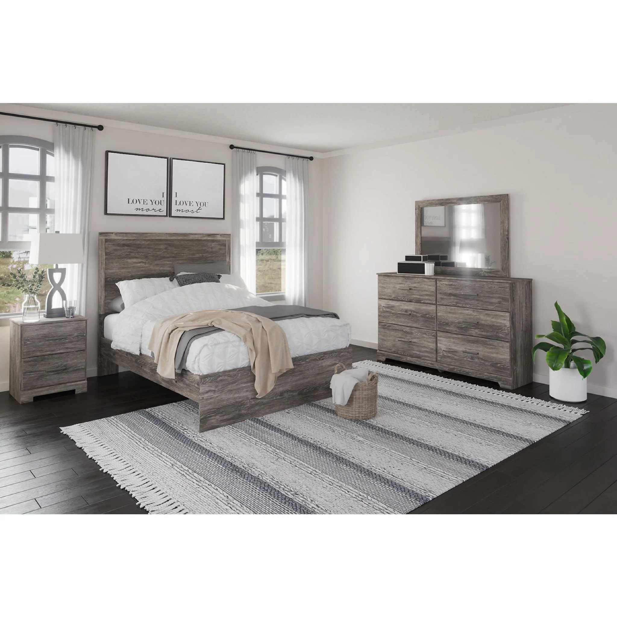 Ralinksi 6 Piece Panel Bedroom - Gray - Image 10