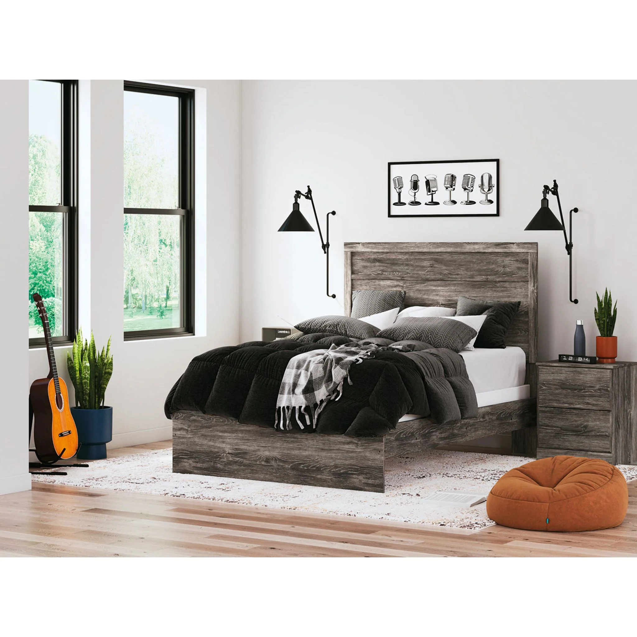 Ralinksi Panel Bed - Gray - Image 20