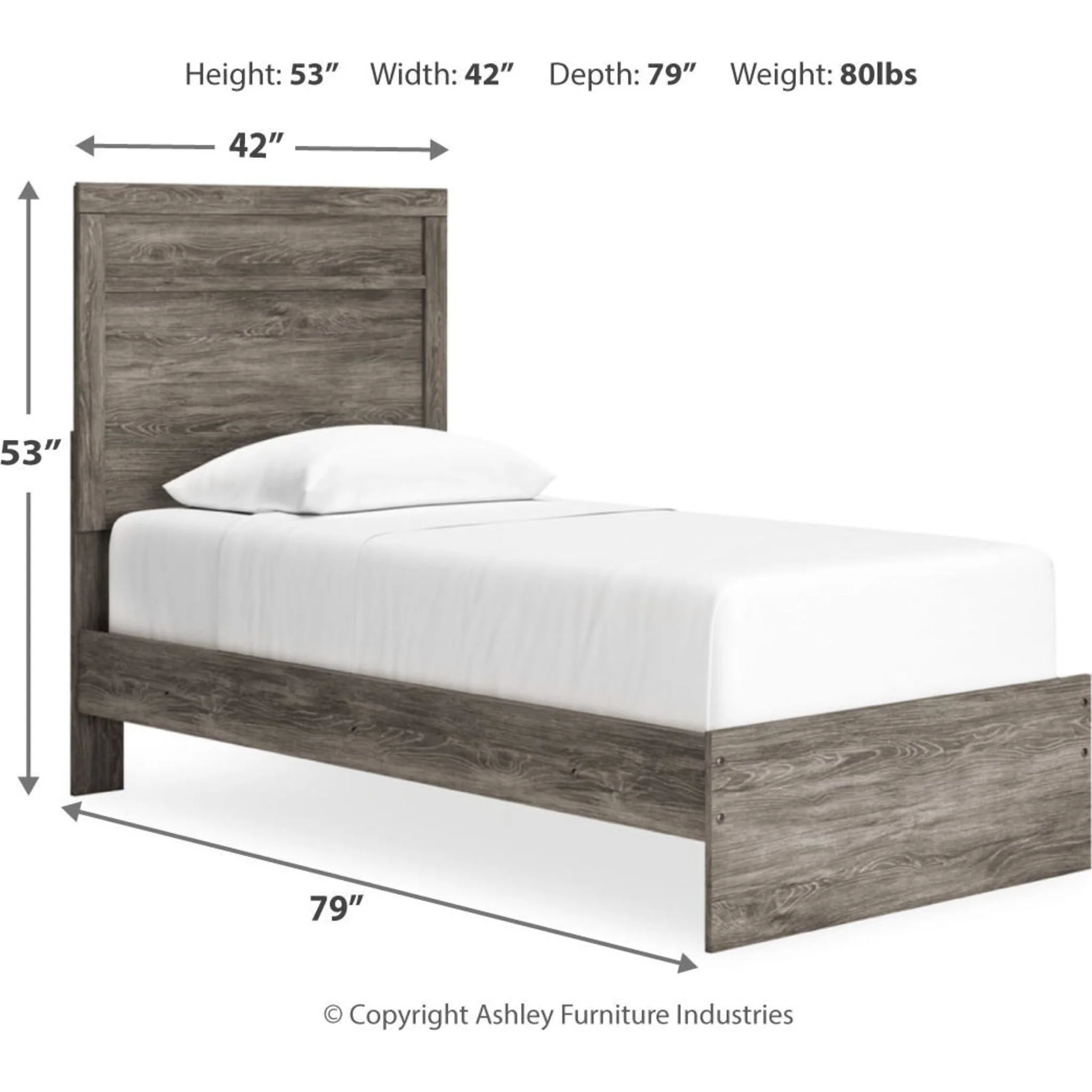 Ralinksi Panel Bed - Gray - Image 7
