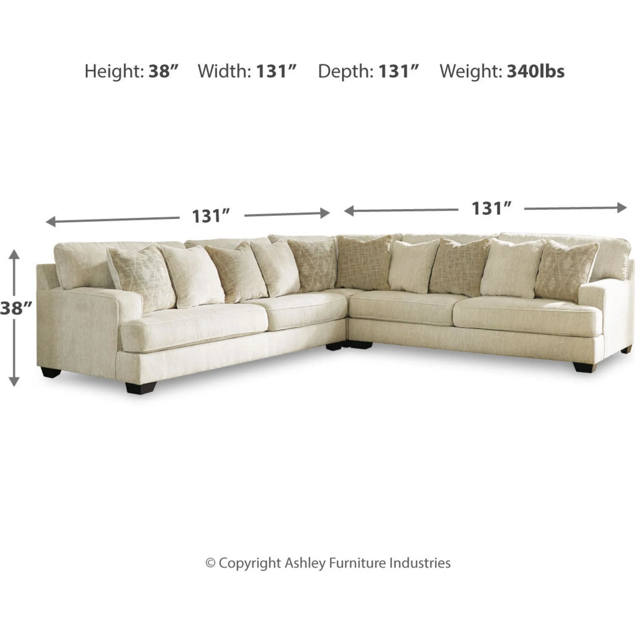 Rawcliffe 3 Piece Sectional - Image 10