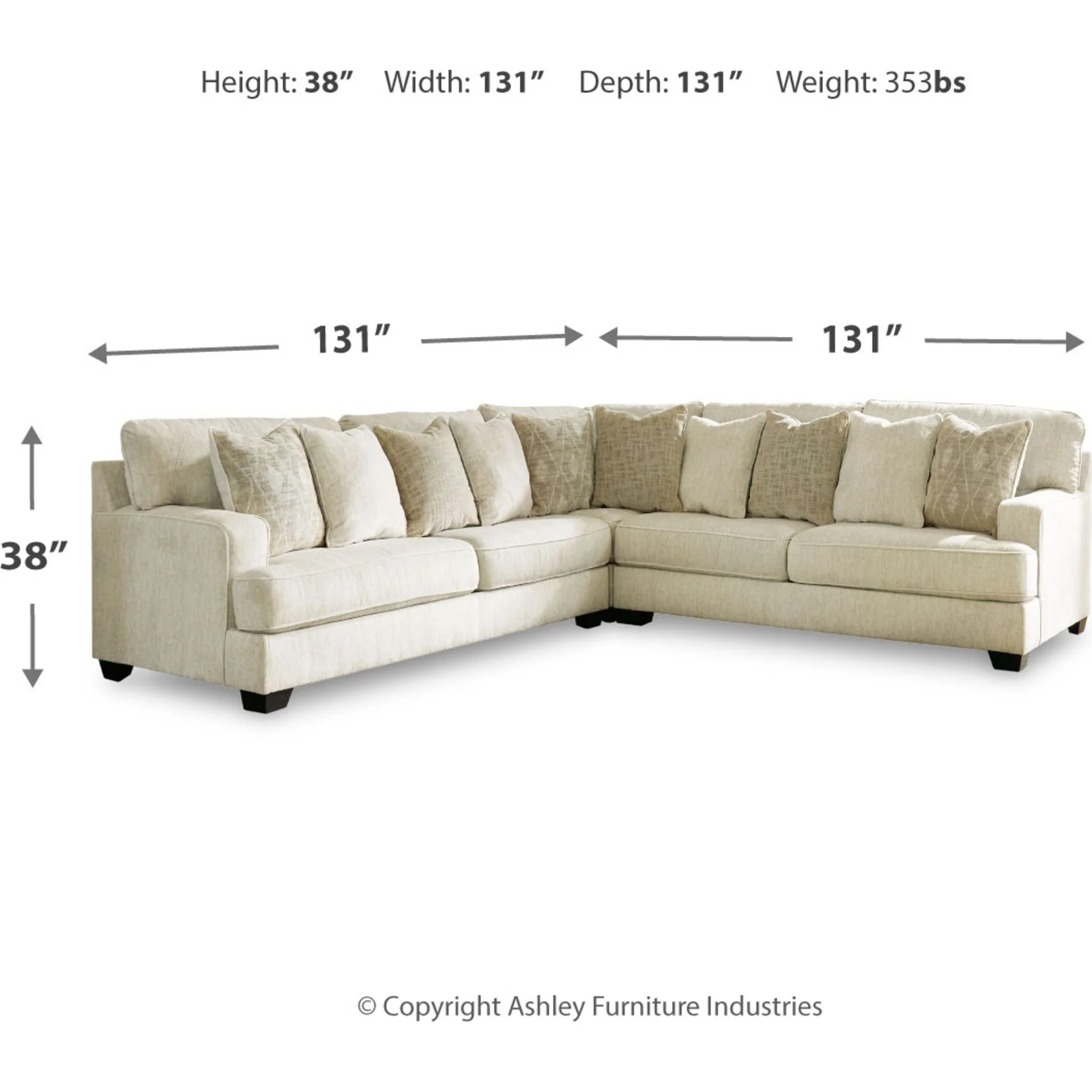Rawcliffe 3 Piece Sectional - Image 7