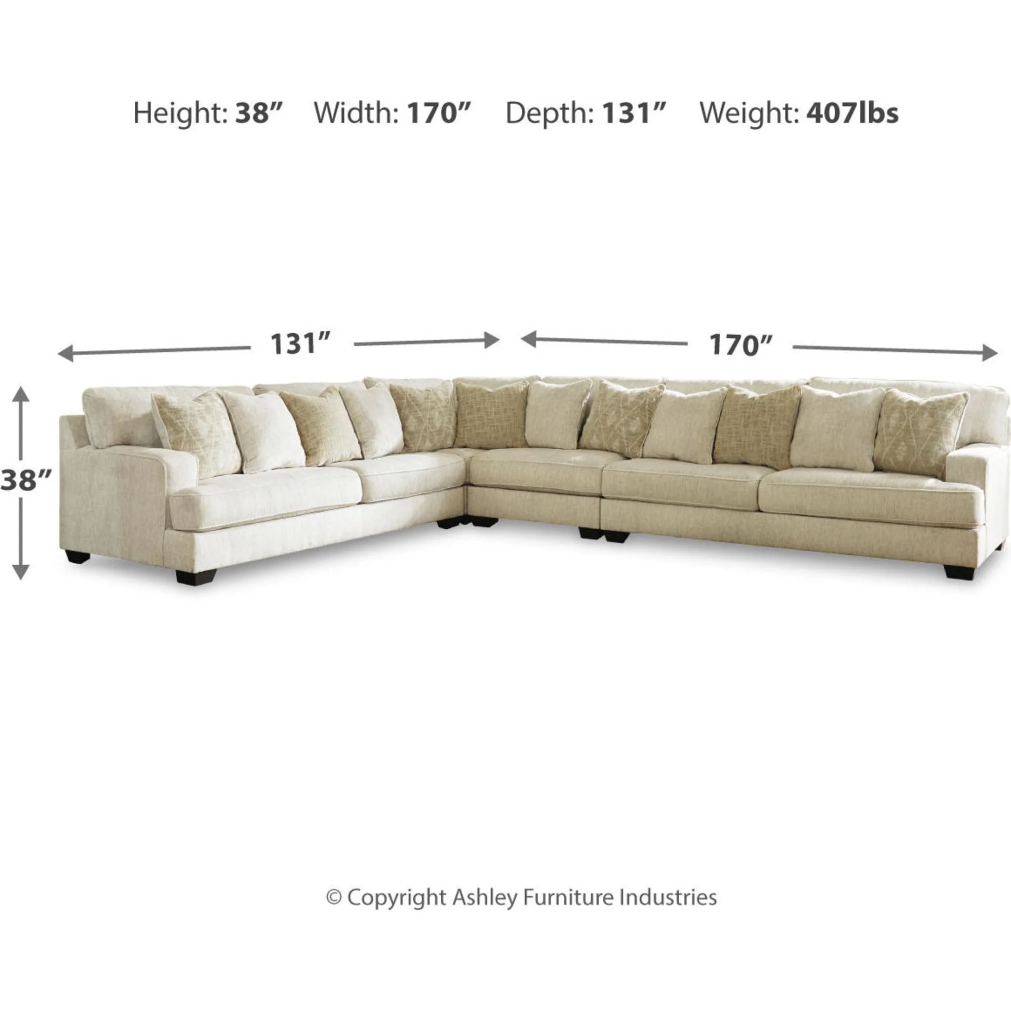 Rawcliffe 4 Piece Sectional - Image 10